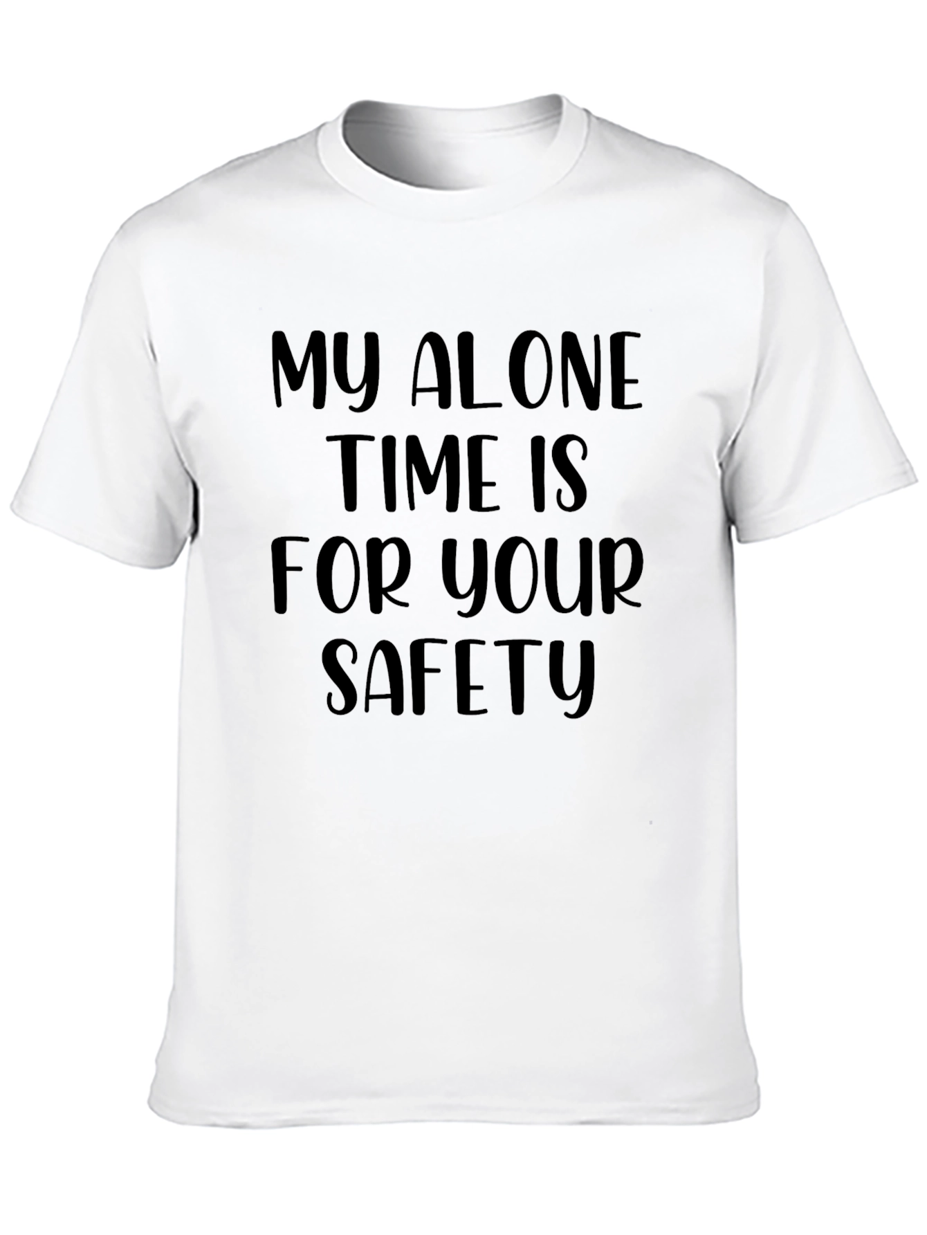 Black Funny "My Alone Time" Graphic Tee - Black view 10