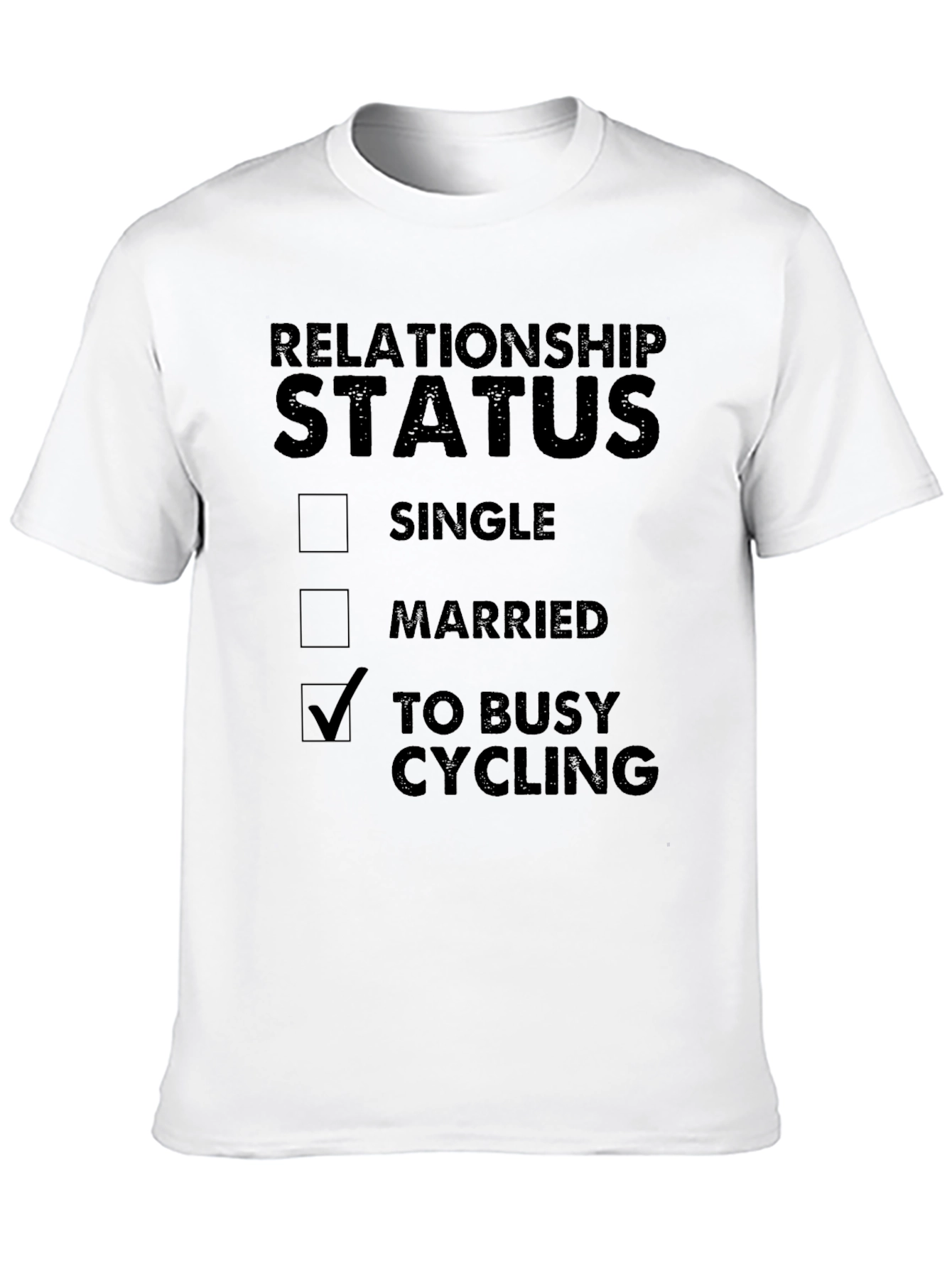 Black Funny Cycling Relationship Status T-Shirt view 10