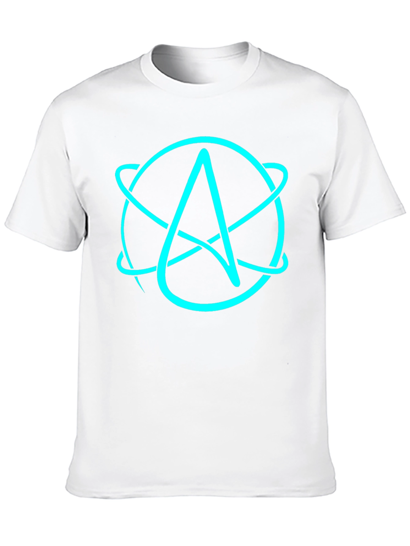 Black Atheist Atom Symbol Black T-Shirt view 10
