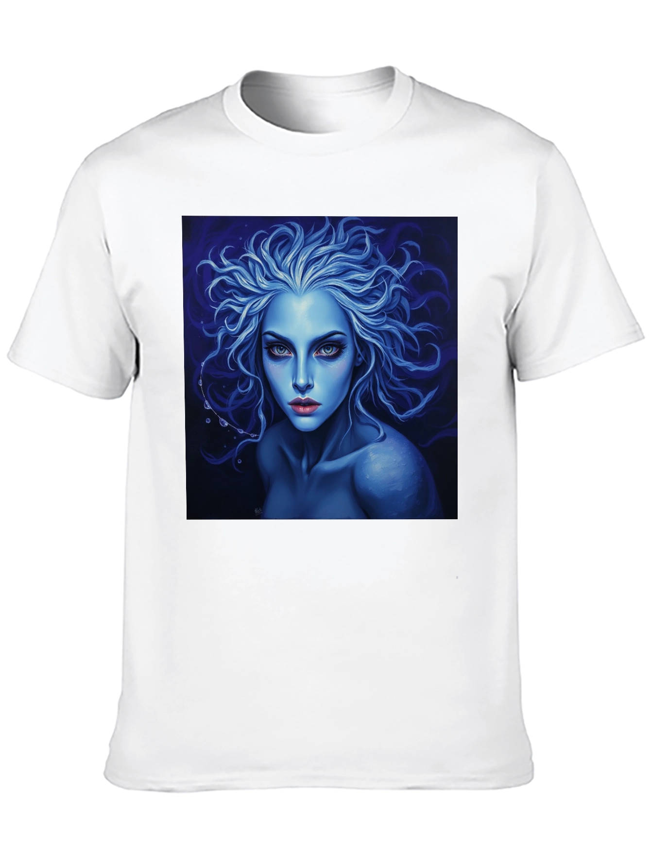 Black Blue Enchantress Graphic Tee - Dark Fantasy Style view 10