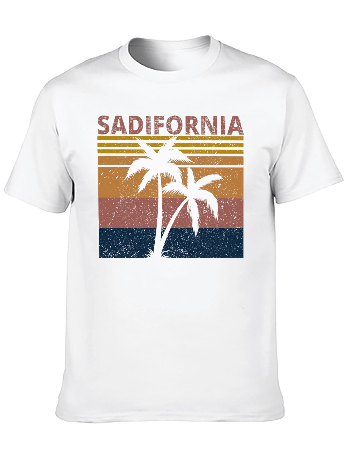Black Sadifornia Palm Tree Retro Graphic T-Shirt view 10