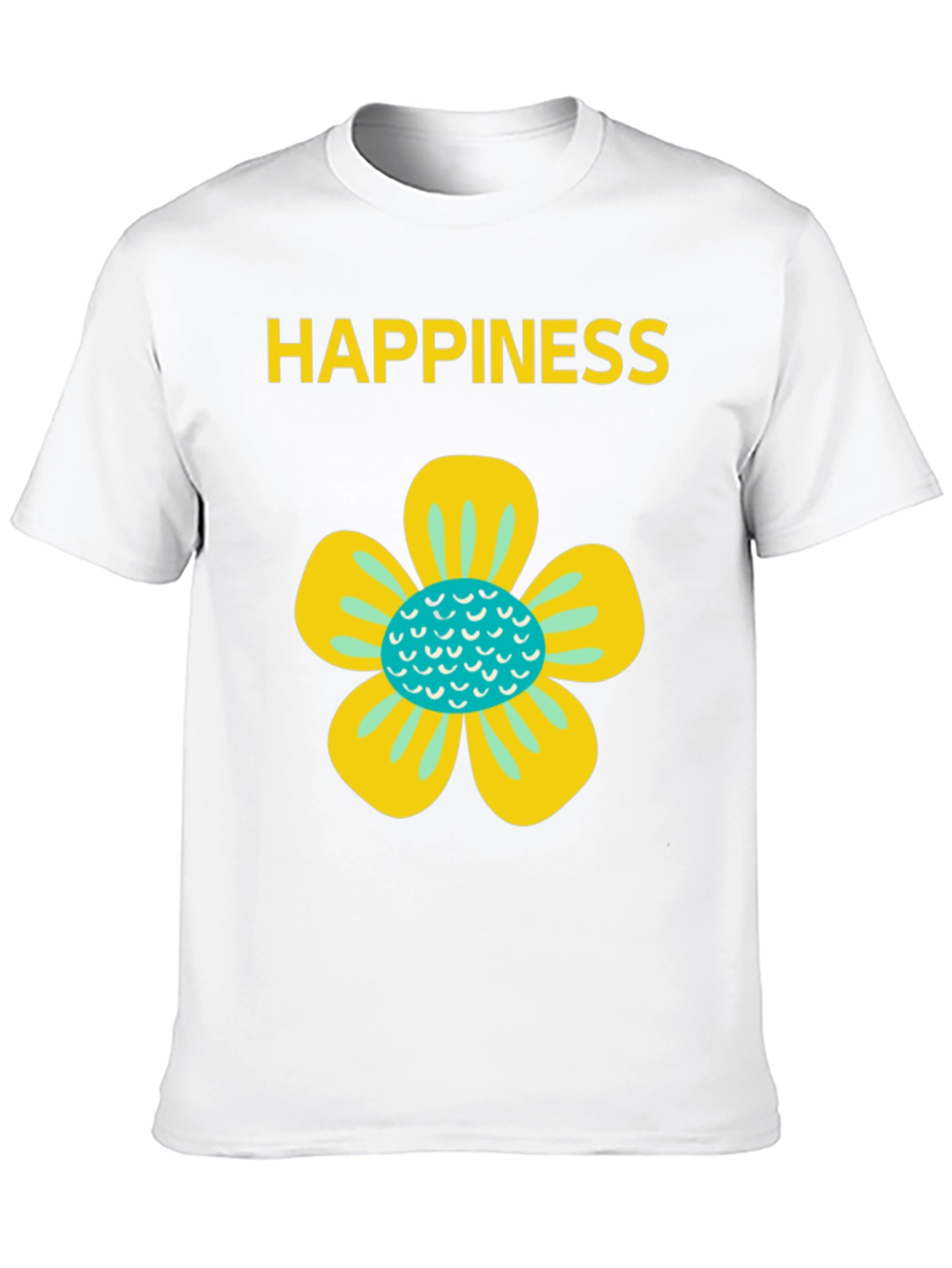 Black Happiness Floral Graphic Tee - Black Cotton Blend view 10