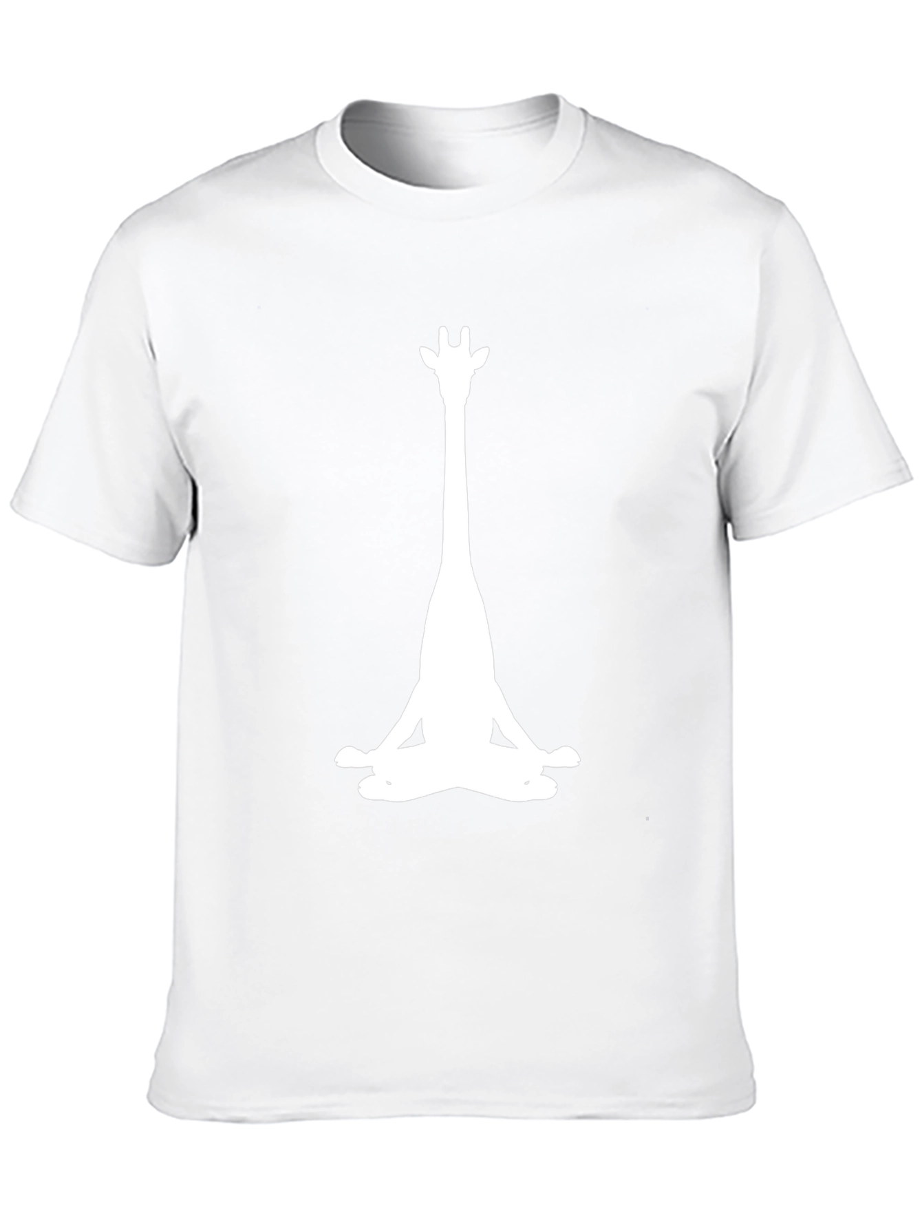 Black Meditating Giraffe Graphic Tee - Black Cotton T-Shirt view 10
