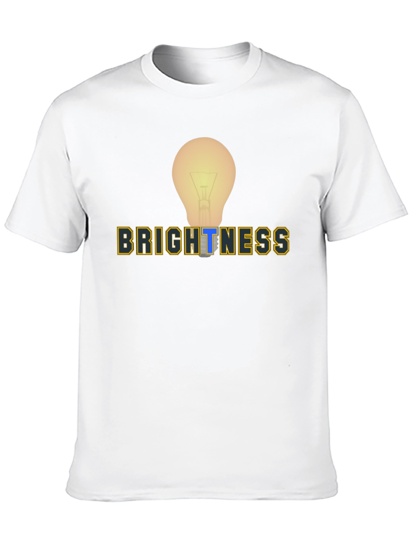 Black Brightness Lightbulb Graphic Tee - Mens Black T-Shirt view 10