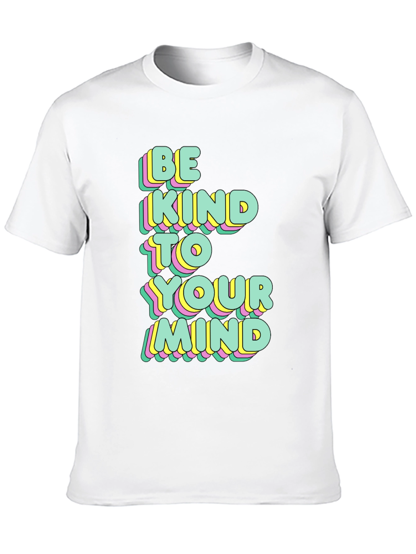 Black Be Kind To Your Mind Graphic Tee view 10