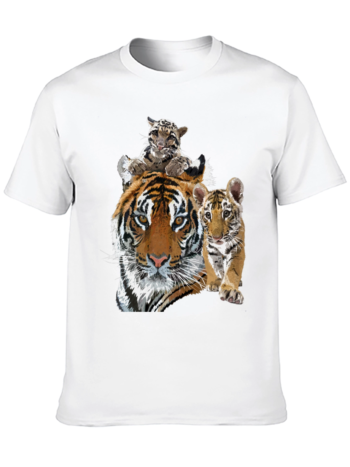 Black Tiger Family Graphic Print Tee view 10