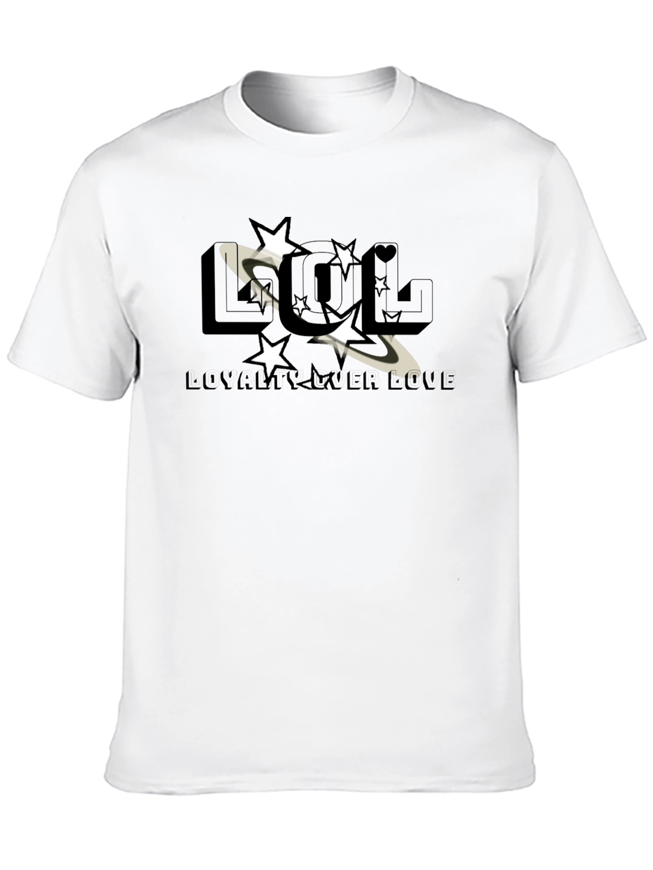 Black LOL Loyalty Over Love Graphic T-Shirt view 10
