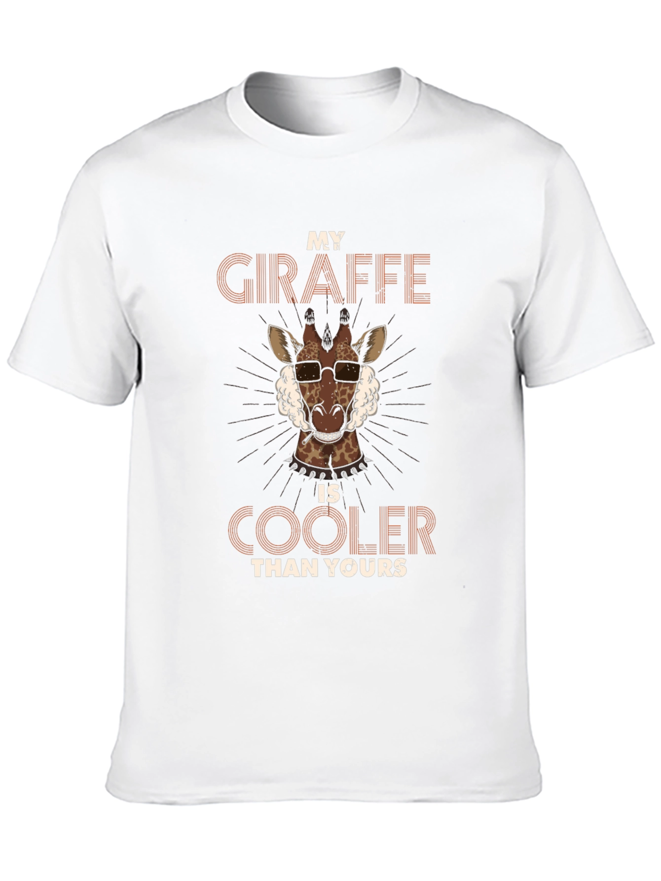 Black Cool Giraffe Graphic Tee - Unisex Black T-Shirt view 10