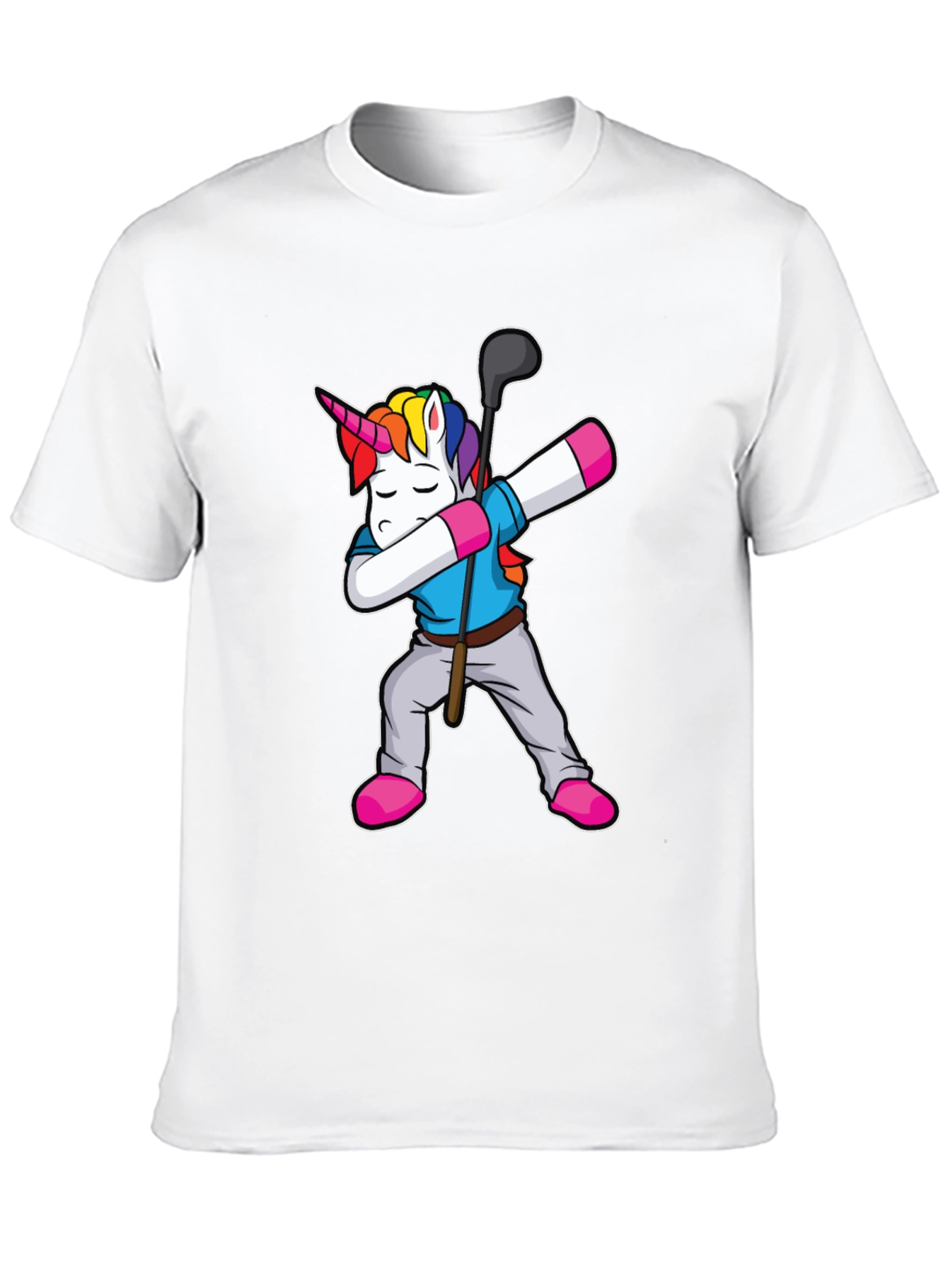 Black Unicorn Golf Dab T-Shirt view 10