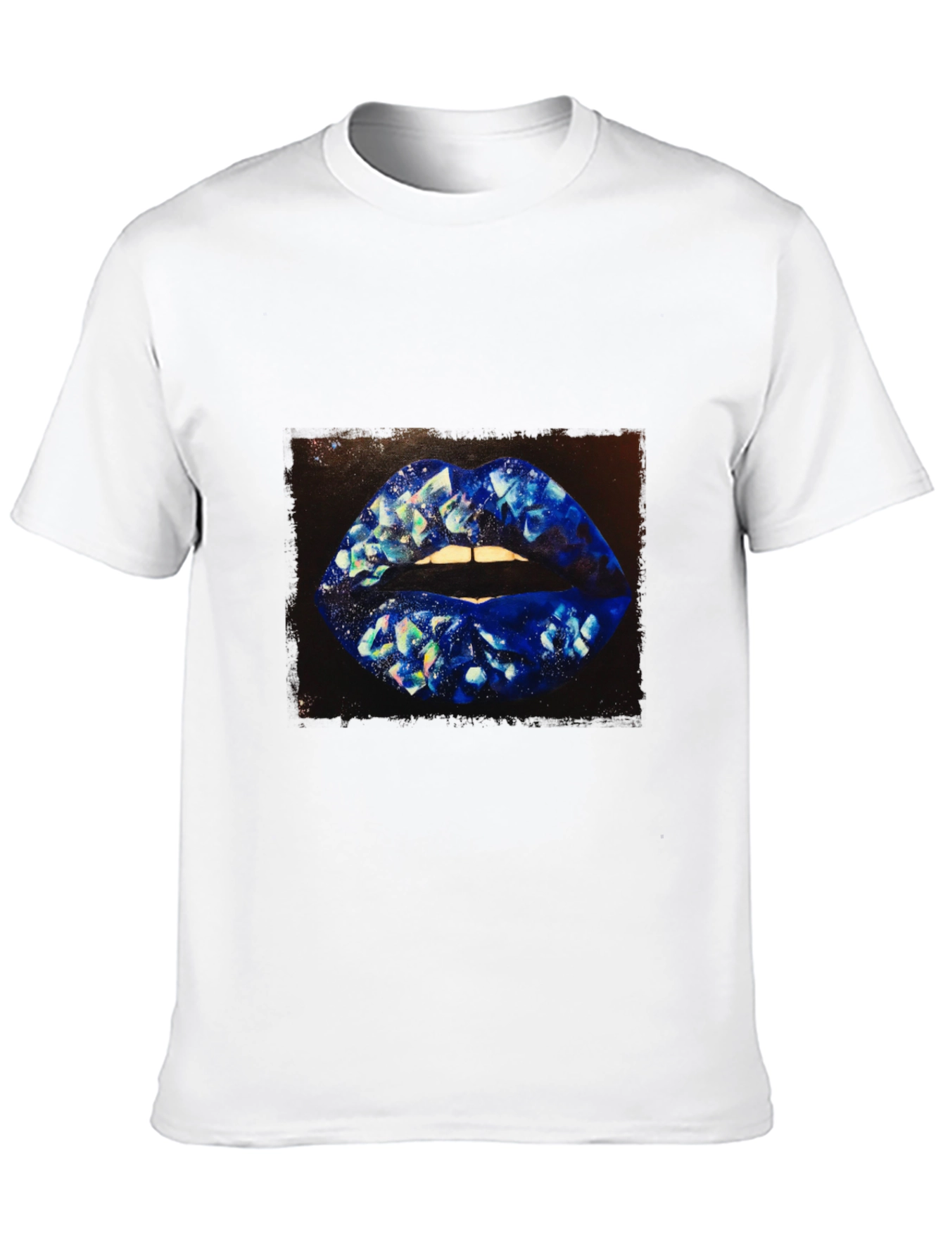 Black Diamond Lips Graphic T-Shirt - Stylish Unisex Tee view 10