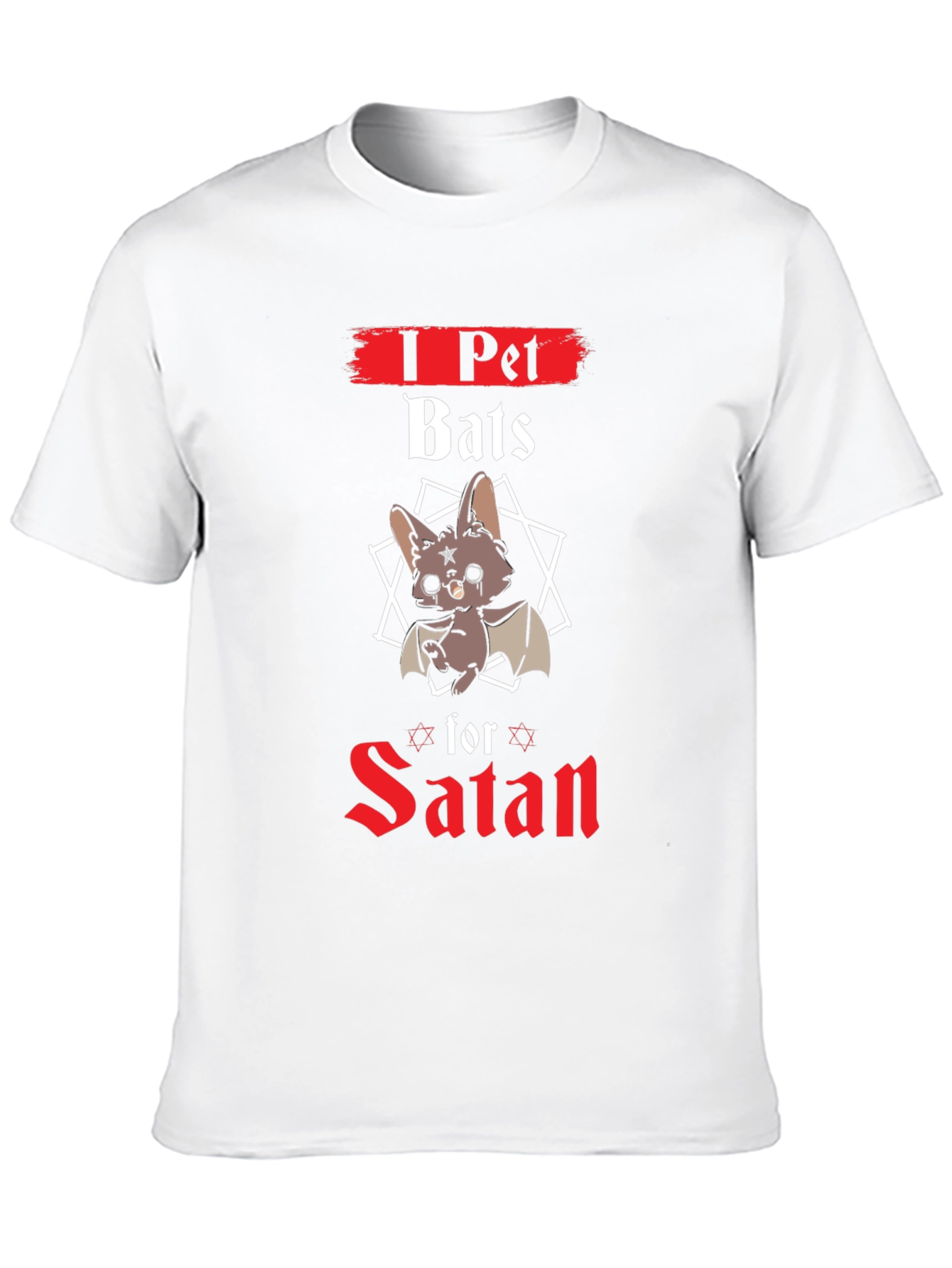 Black I Pet Bats for Satan Graphic Tee view 10