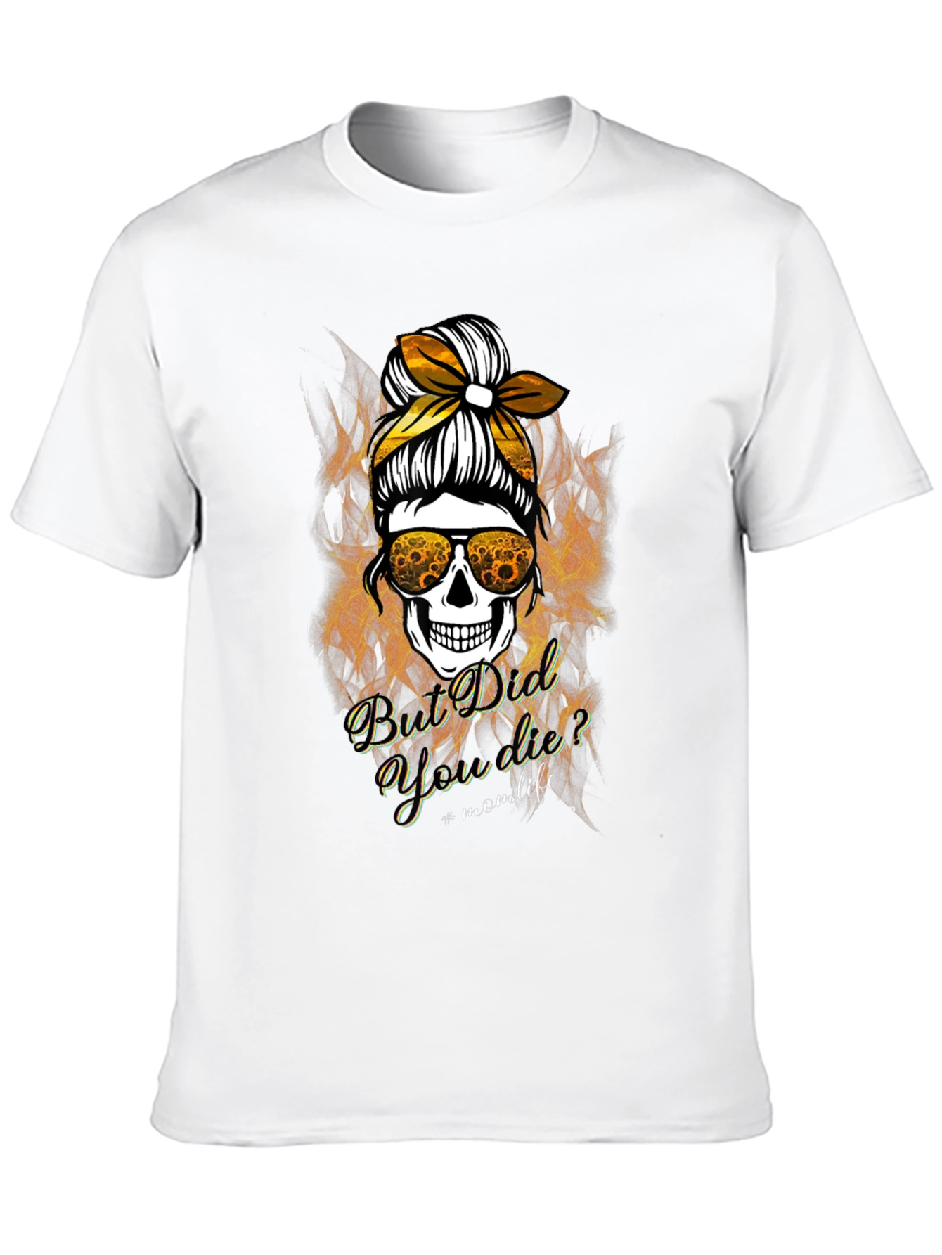 Black But Did You Die? Mom Life Skull Graphic Tee view 10