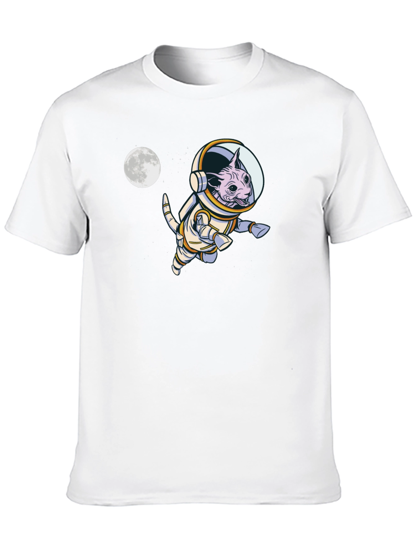 Black Astronaut Cat T-Shirt - Space Kitty Tee view 10