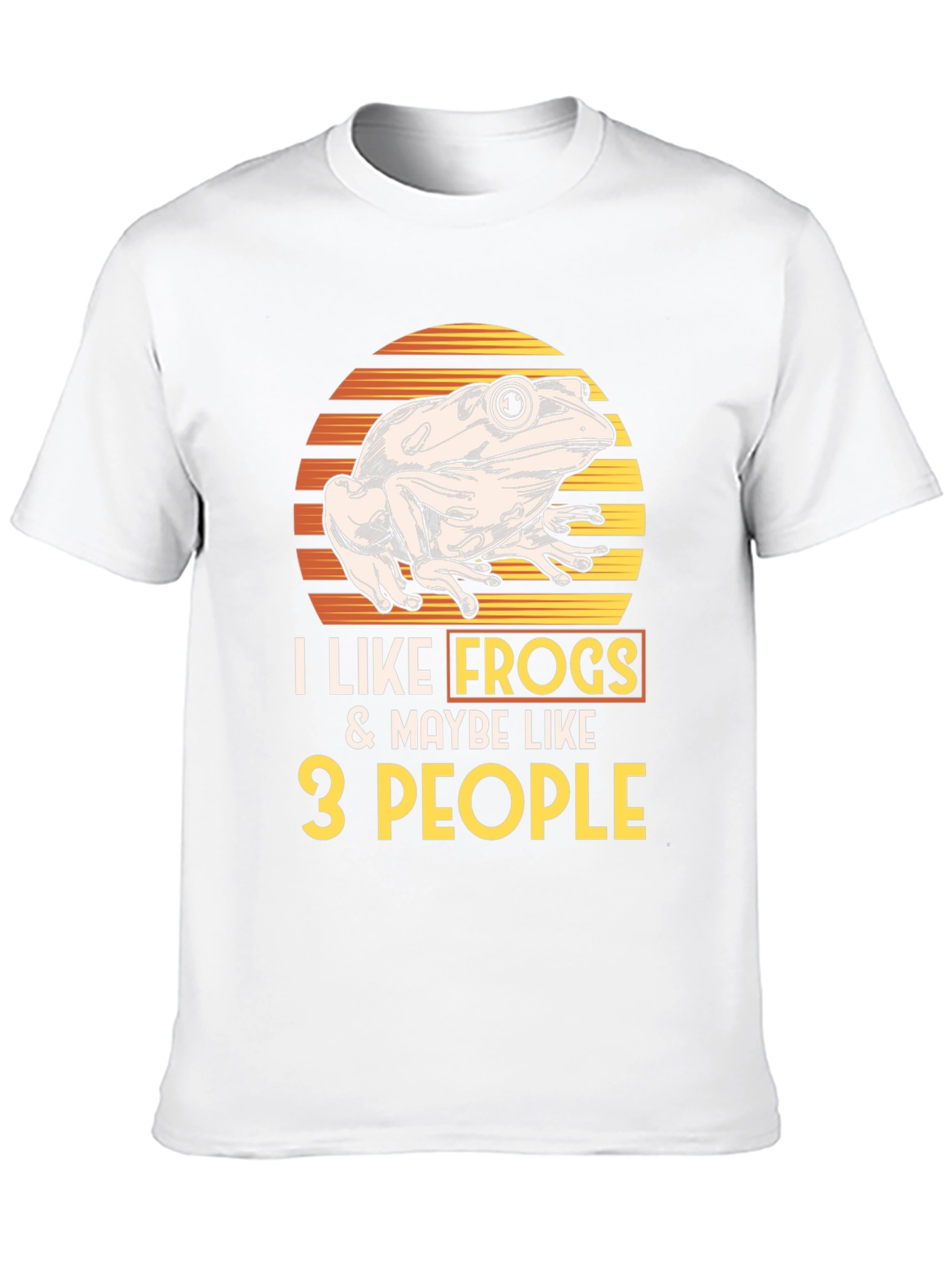 Black I Like Frogs and Maybe Like 3 People T-Shirt view 10