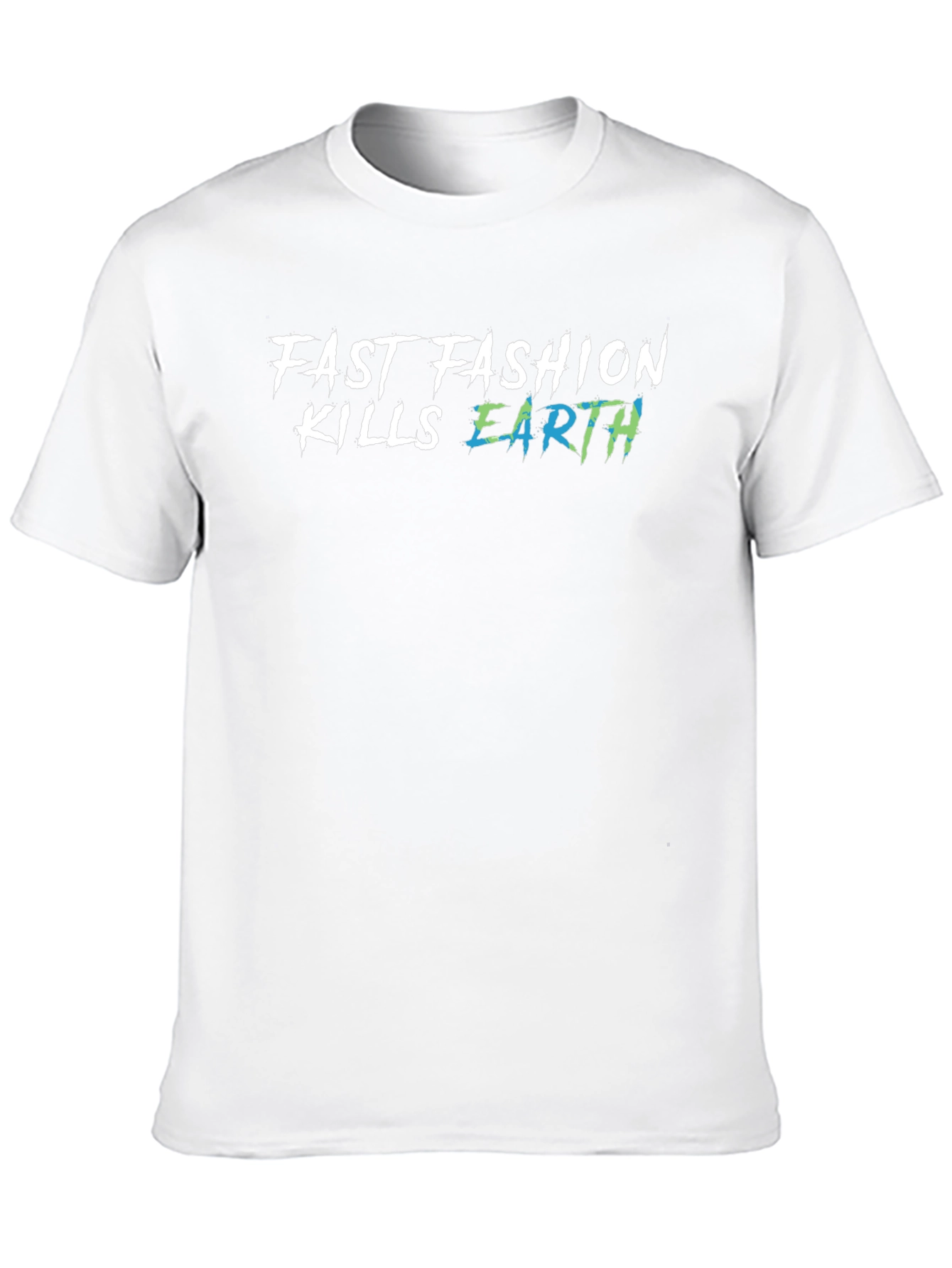 Black Fast Fashion Kills Earth Graphic T-Shirt view 10