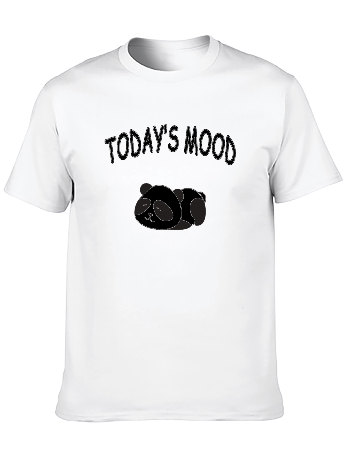 Black Today's Mood Panda T-Shirt - Relaxed & Comfy view 10