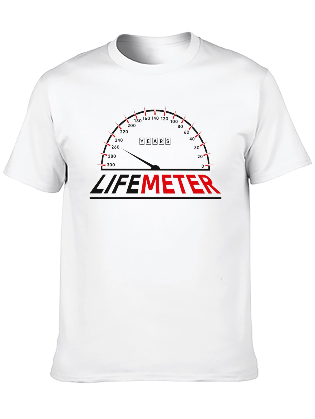 Black Funny Level Meter Graphic Black T-Shirt view 10