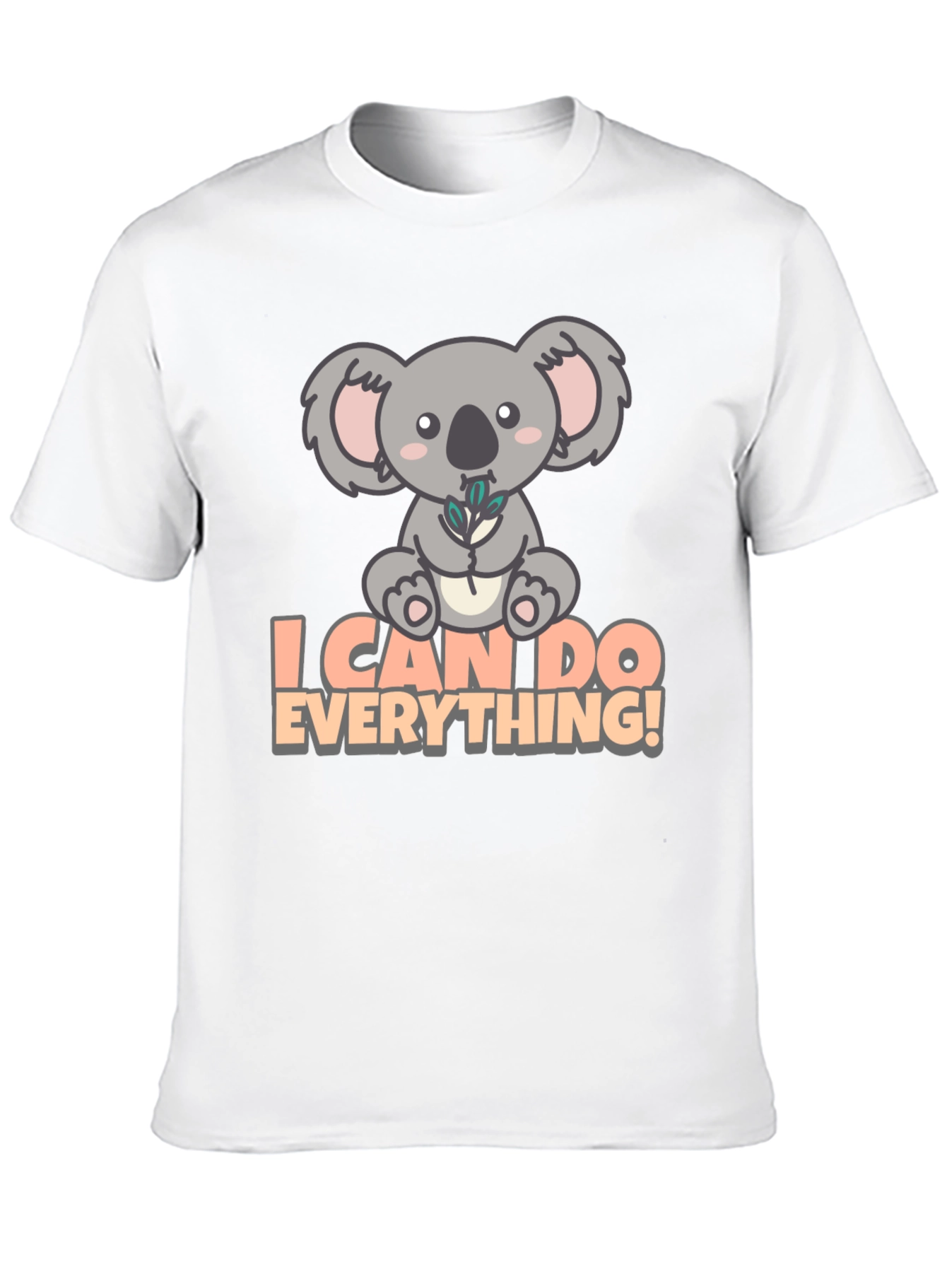 Black Koala I Can Do Everything! Black T-Shirt view 10
