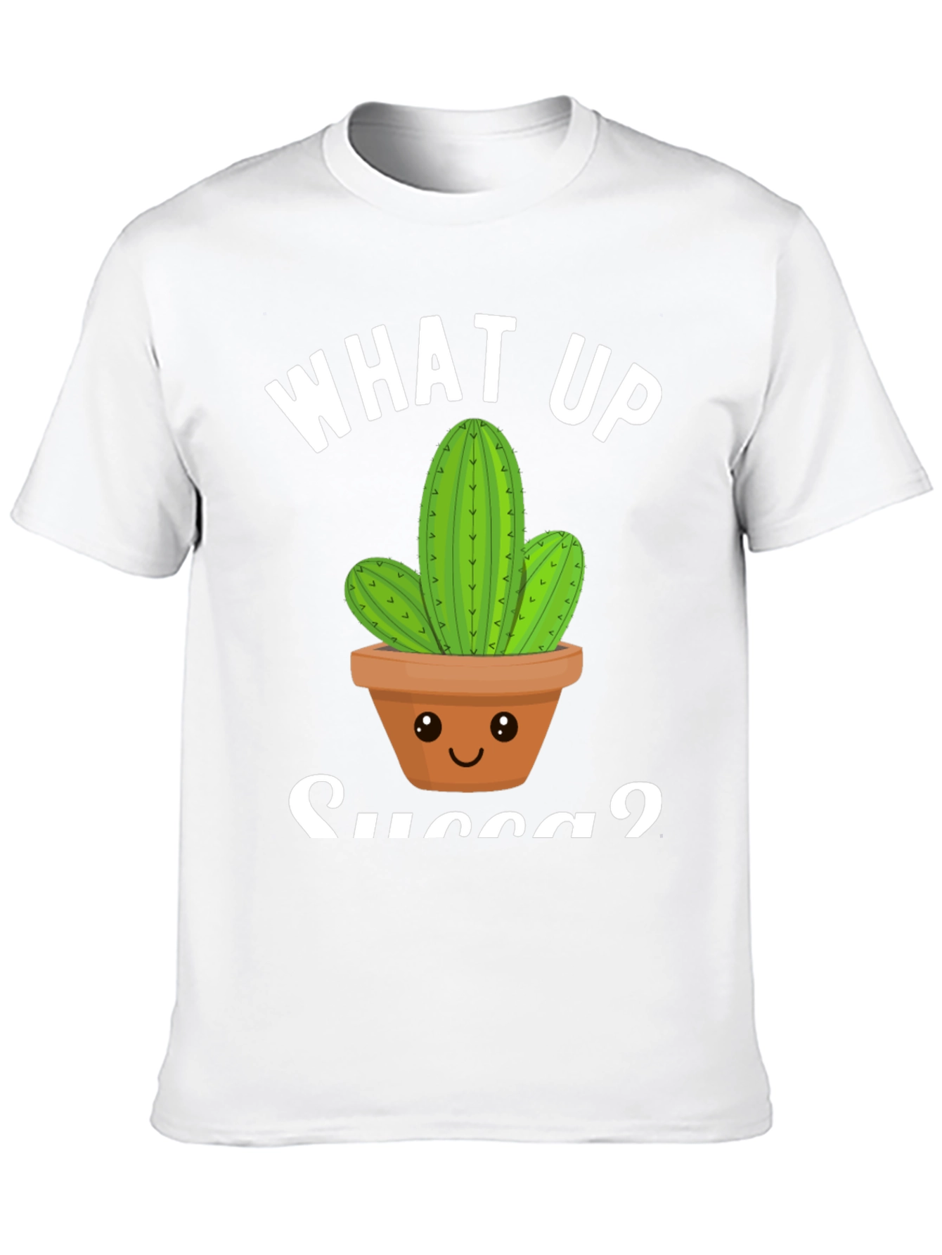 Black What Up Succa? Cactus Graphic T-Shirt view 10