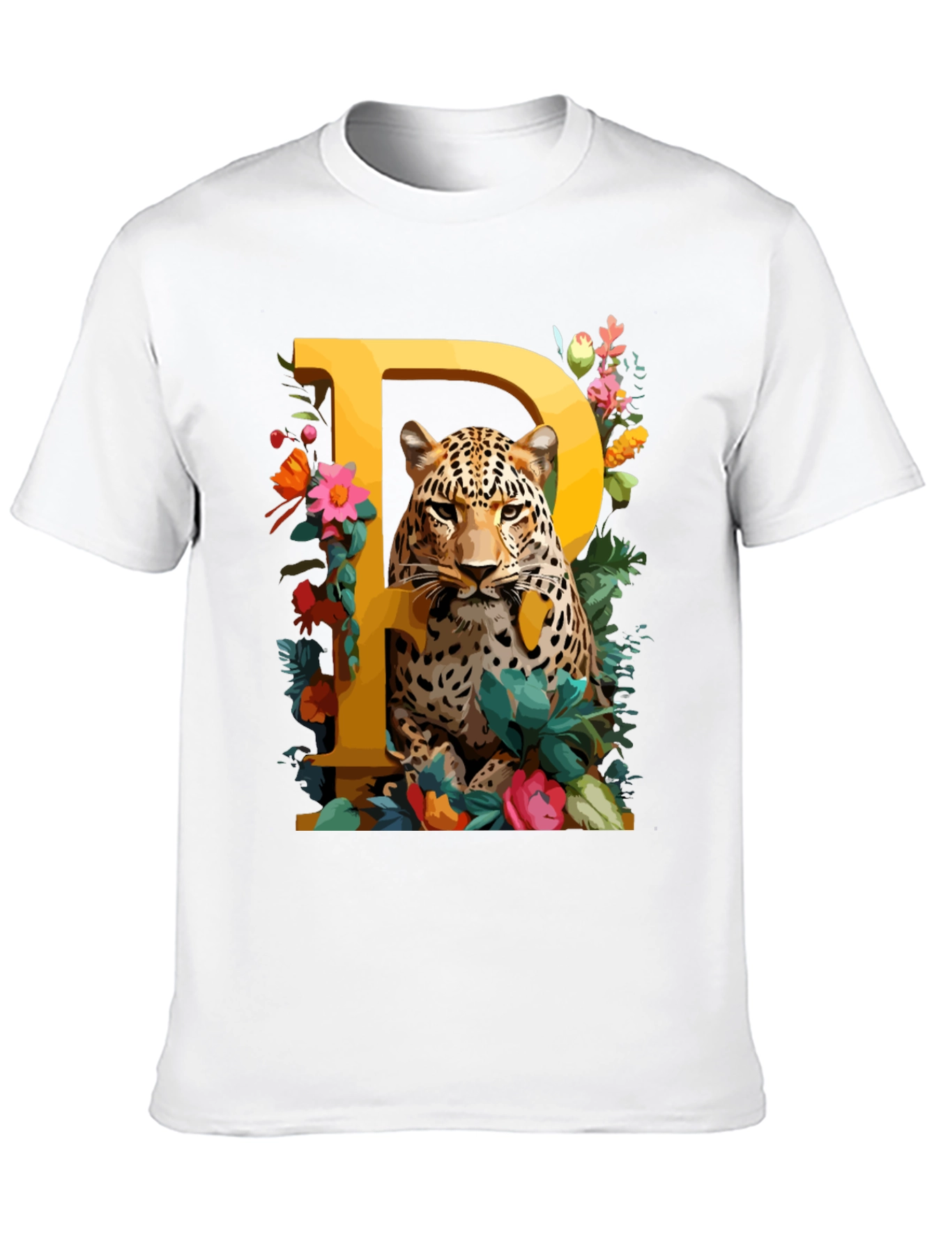 Black Leopard P Initial Tee view 10