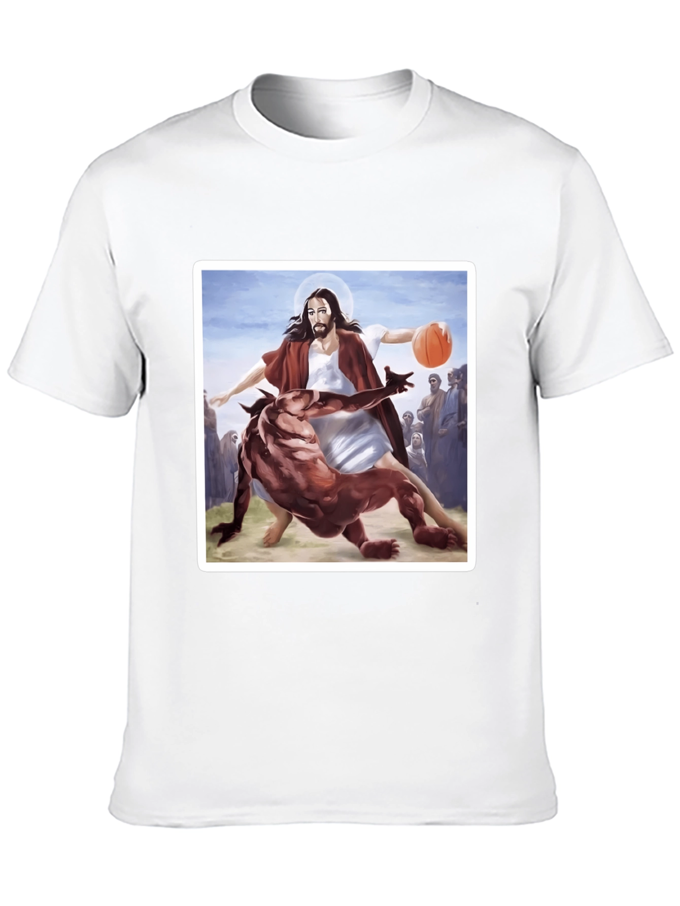 Black Jesus Basketball Graphic Tee - Black Cotton Blend view 10