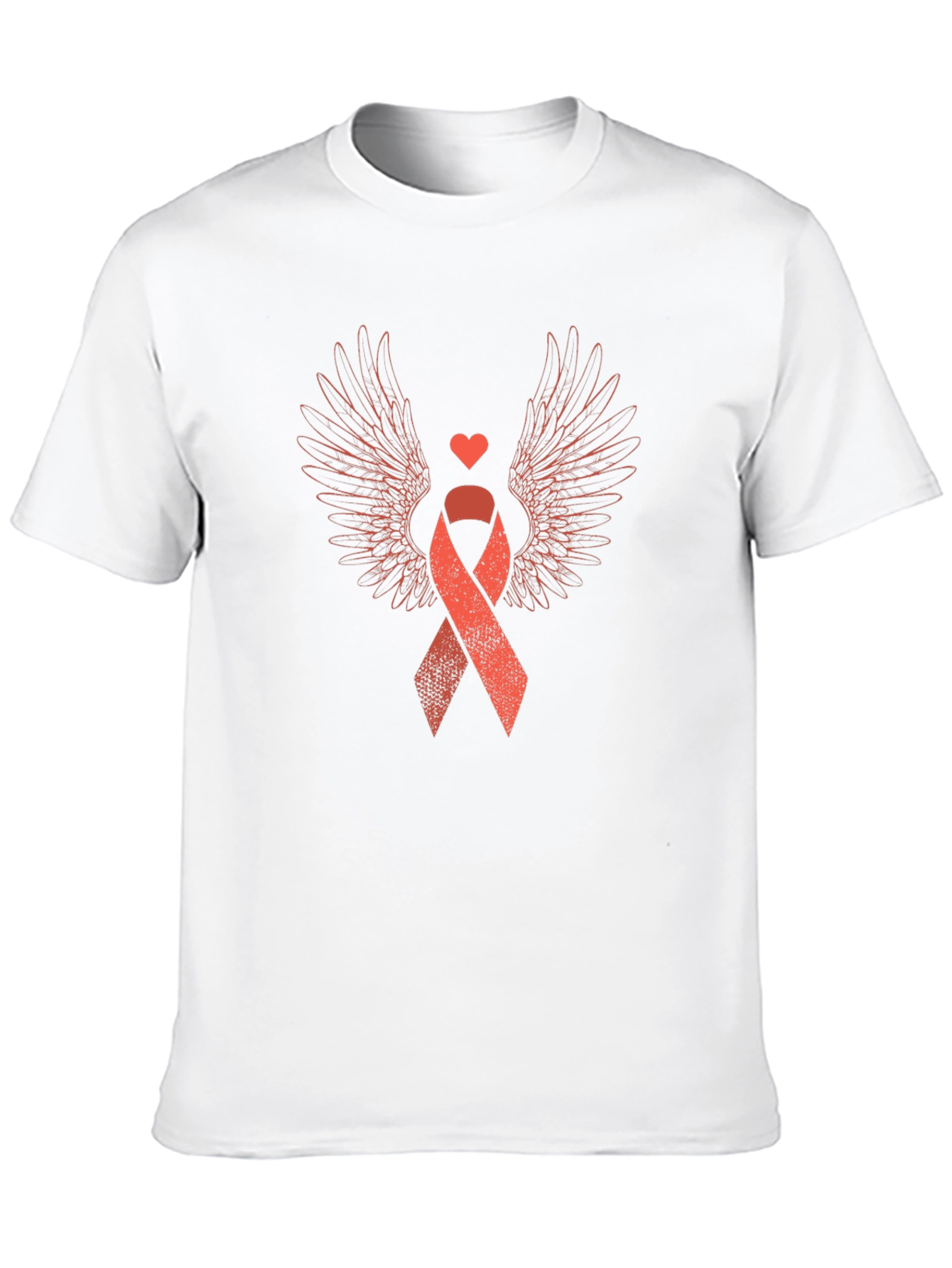 Black Heart & Wings Awareness Ribbon Graphic Tee view 10