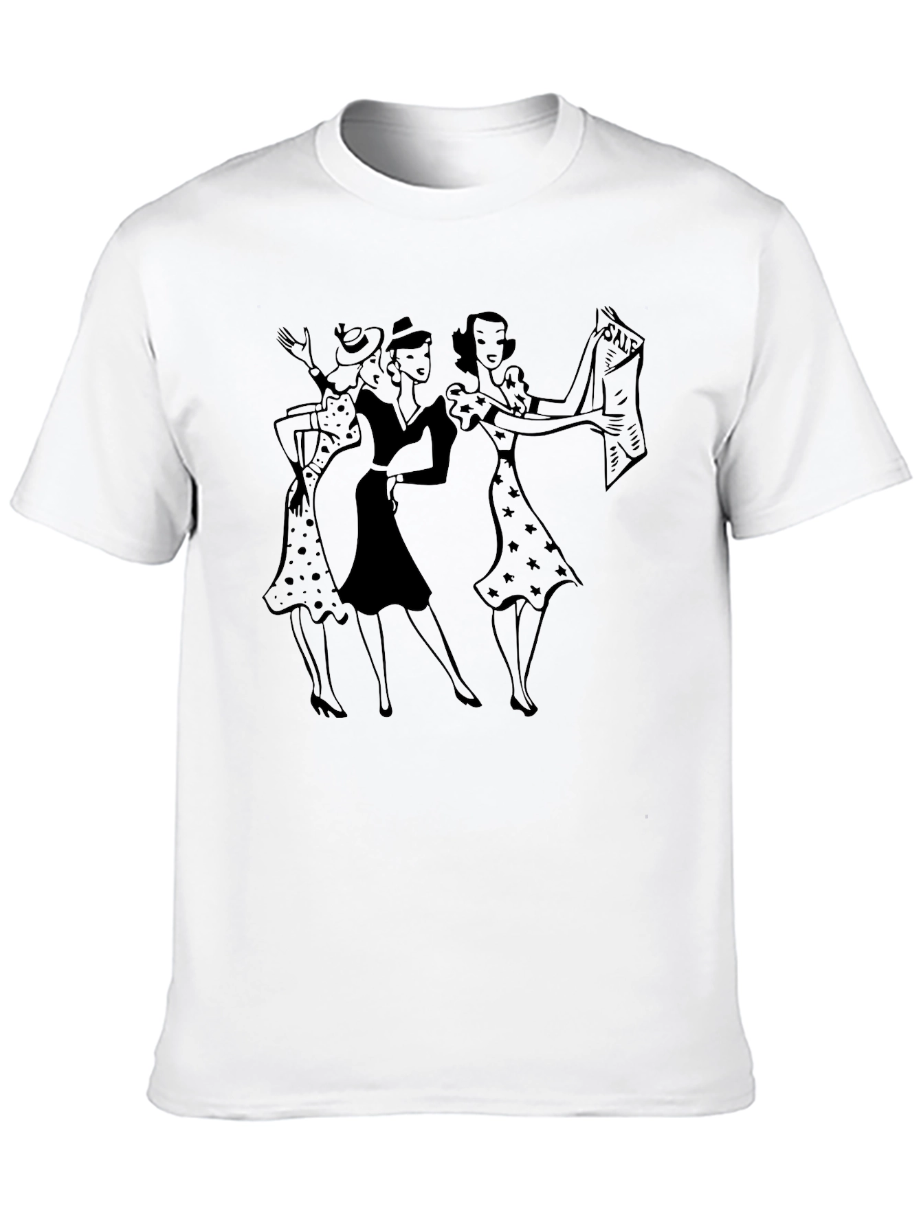 Black Vintage Ladies Sale T-Shirt - Classic Style view 10
