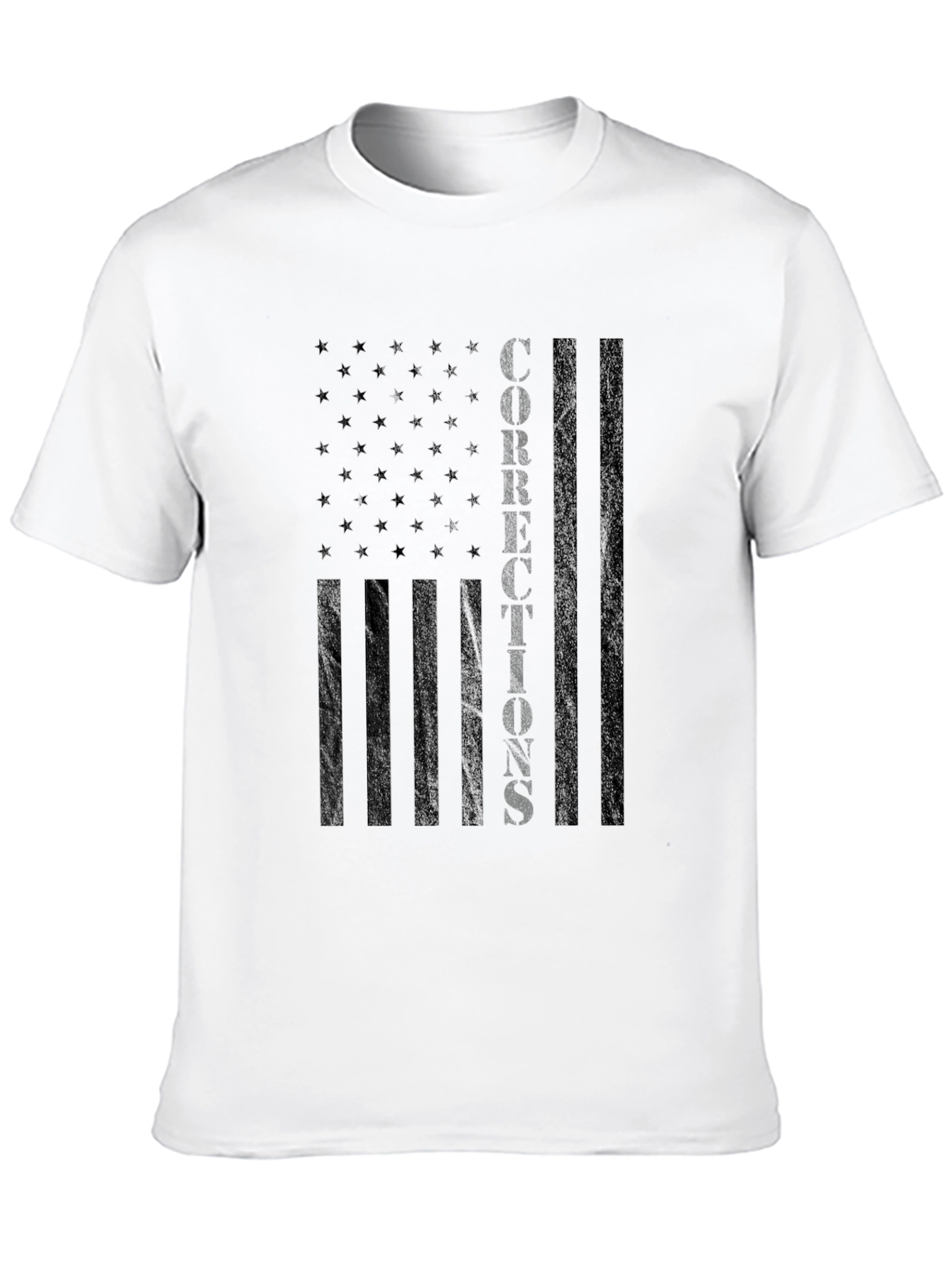Black Corrections American Flag Graphic T-Shirt view 10