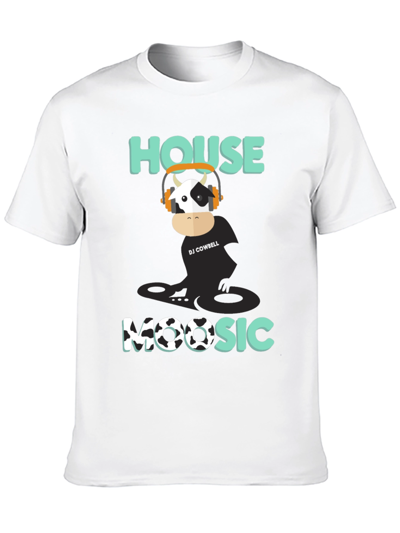 Black DJ Cowbell House Moosic T-Shirt - Black view 10