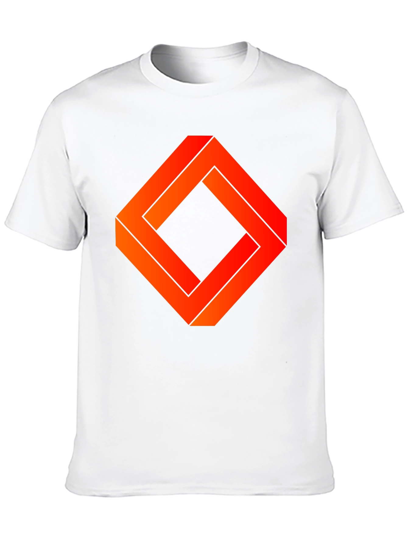 Black Geometric Illusion Graphic Tee - Abstract Design Shirt view 10