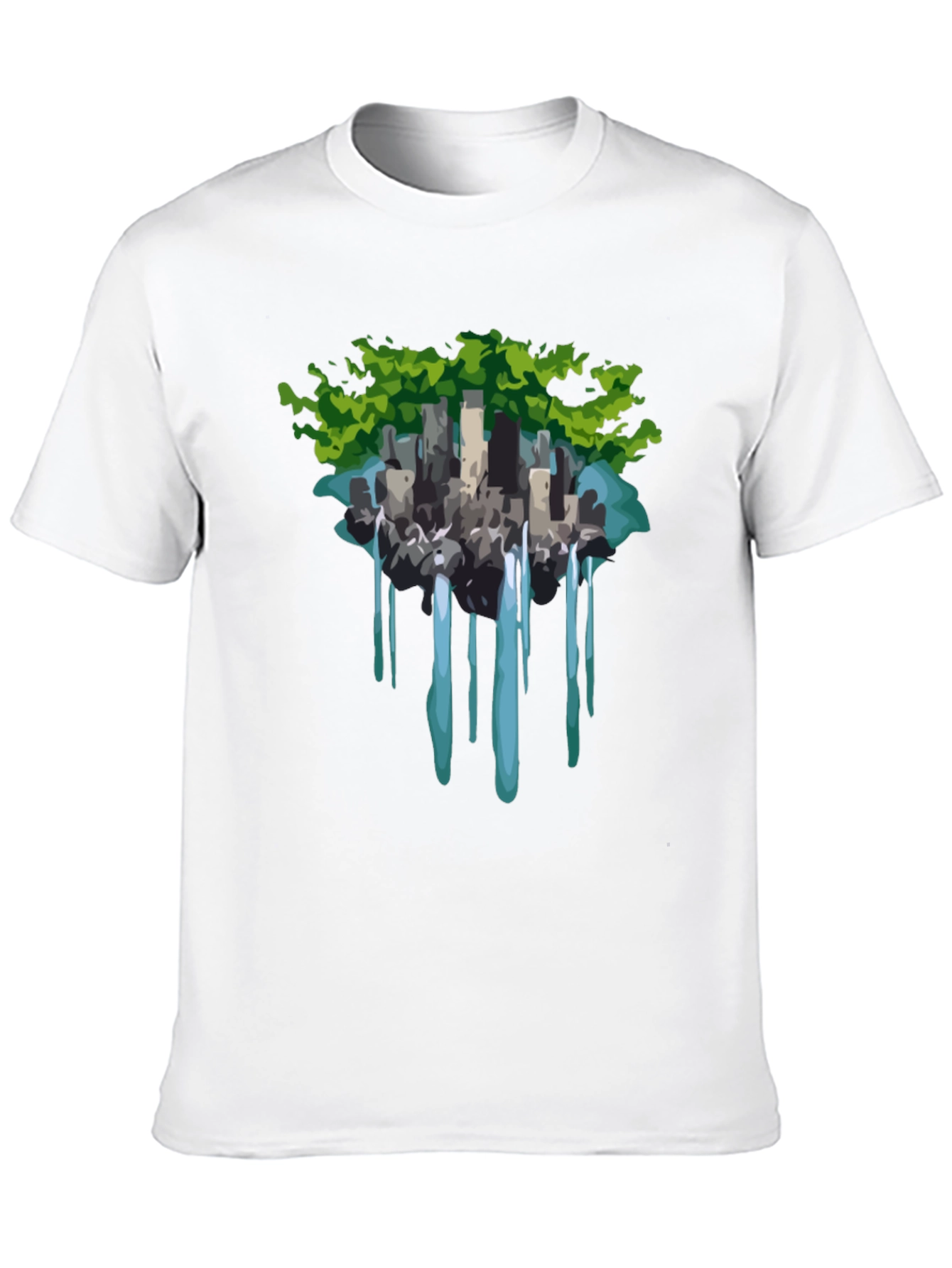 Black Urban Oasis T-Shirt - Nature Meets City view 10