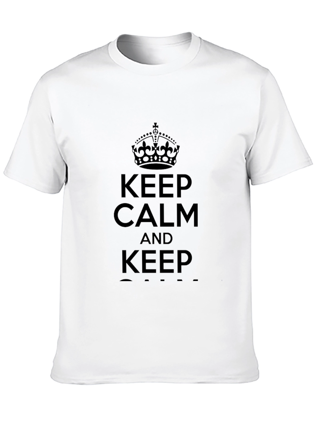 Black Keep Calm Graphic Black Tee view 10