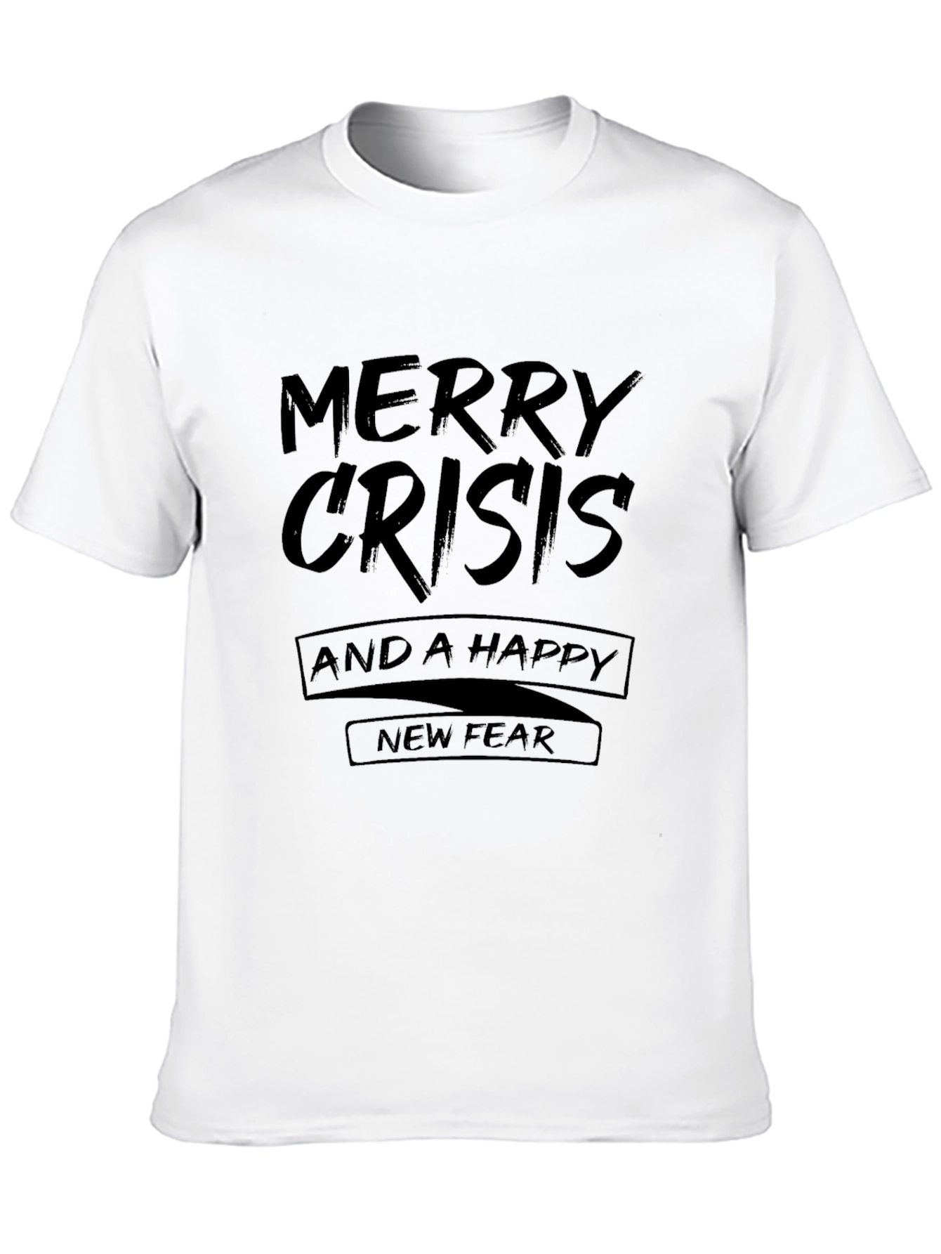 Black Merry Crisis Graphic T-Shirt view 10
