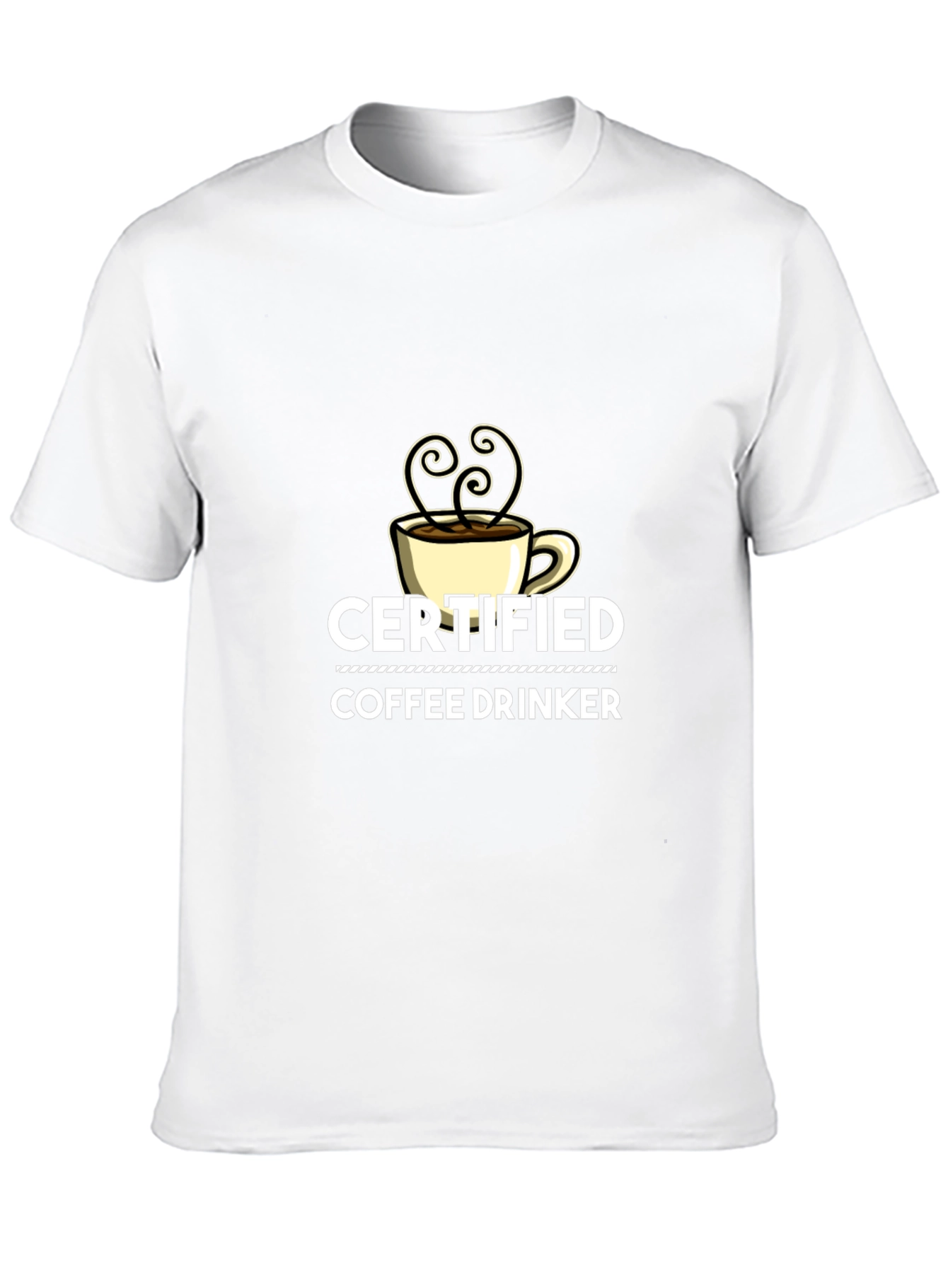 Black Certified Coffee Drinker Black T-Shirt view 10