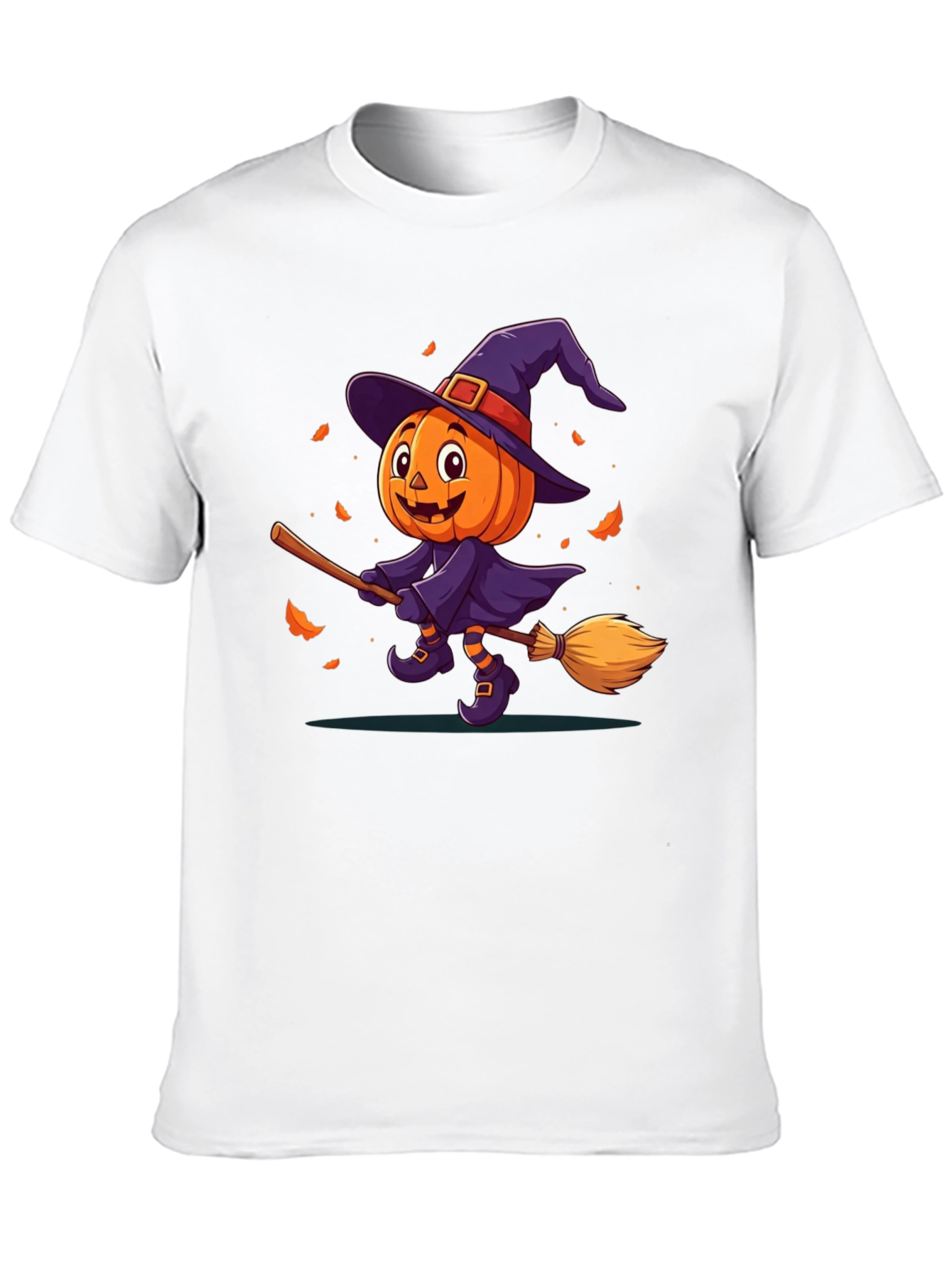 Black Halloween Pumpkin Witch T-Shirt view 10