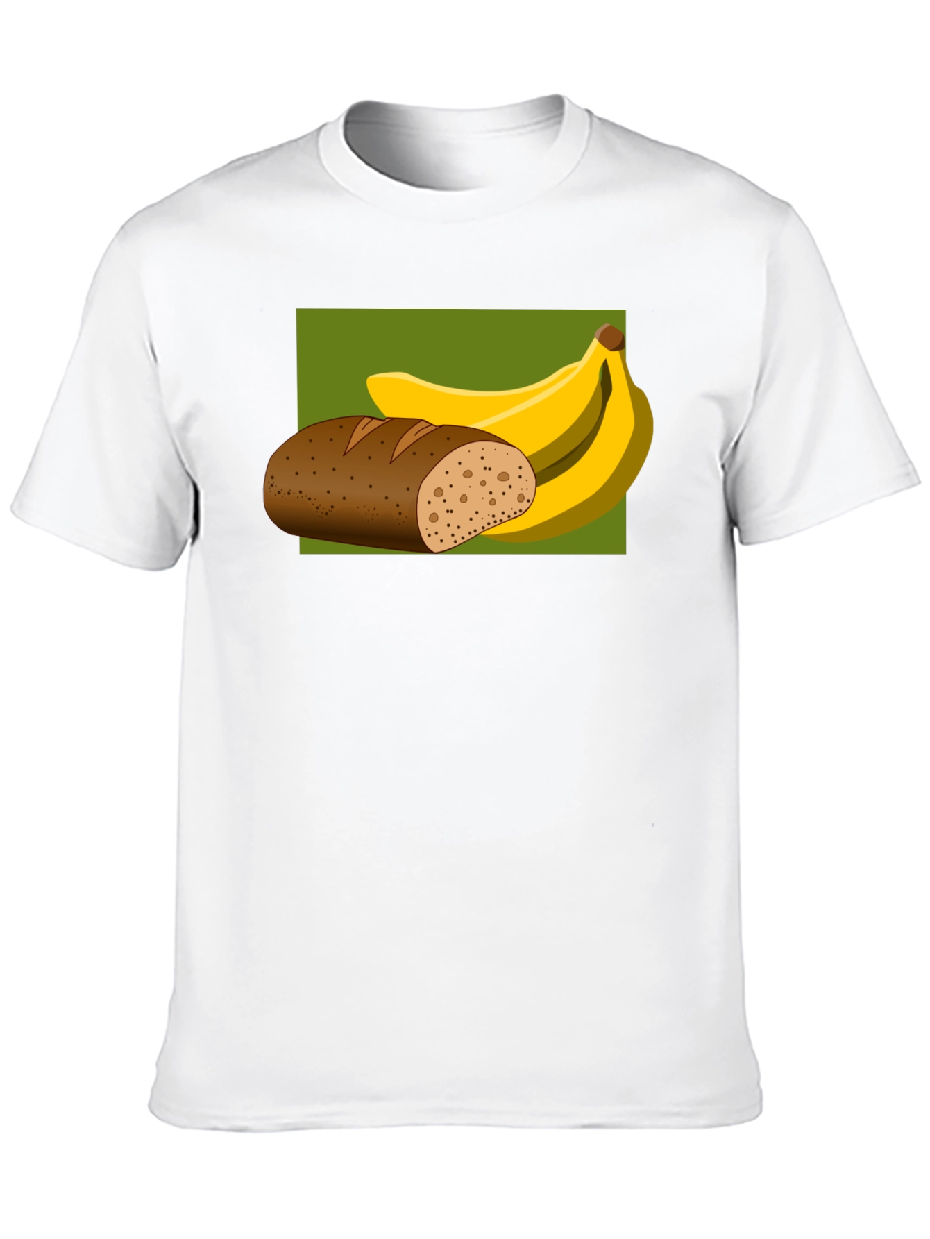 Black Bread & Bananas Graphic Tee - Novelty Food Shirt view 10