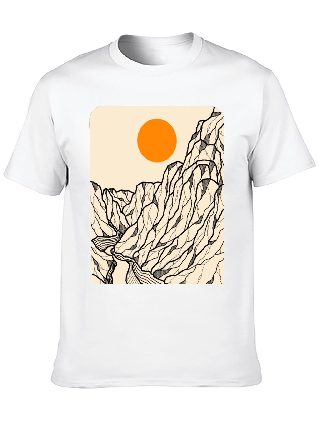 Black Mountain Range Graphic Tee - Black view 10