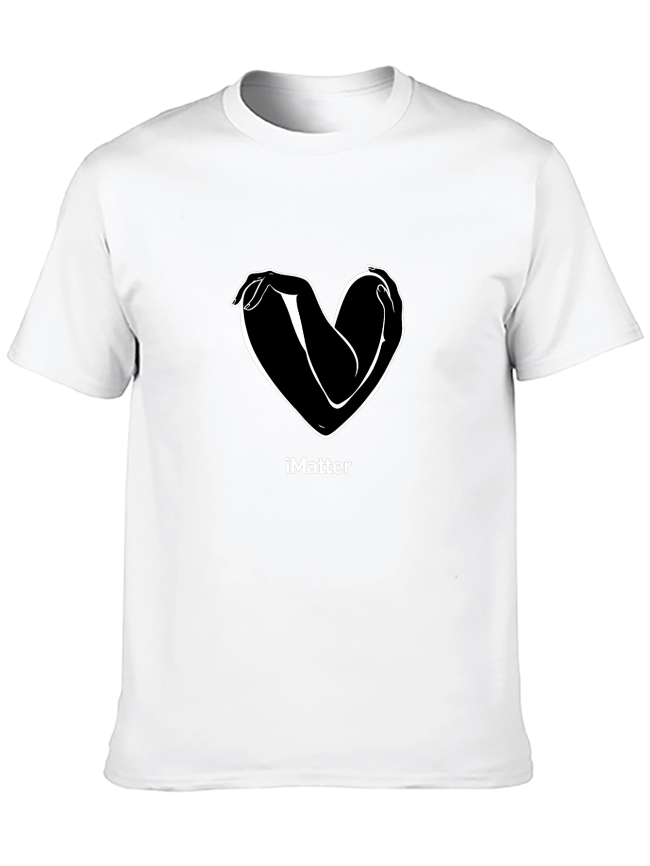 Black I Matter Heart Hands Graphic Tee - Black Unisex T-Shirt view 10