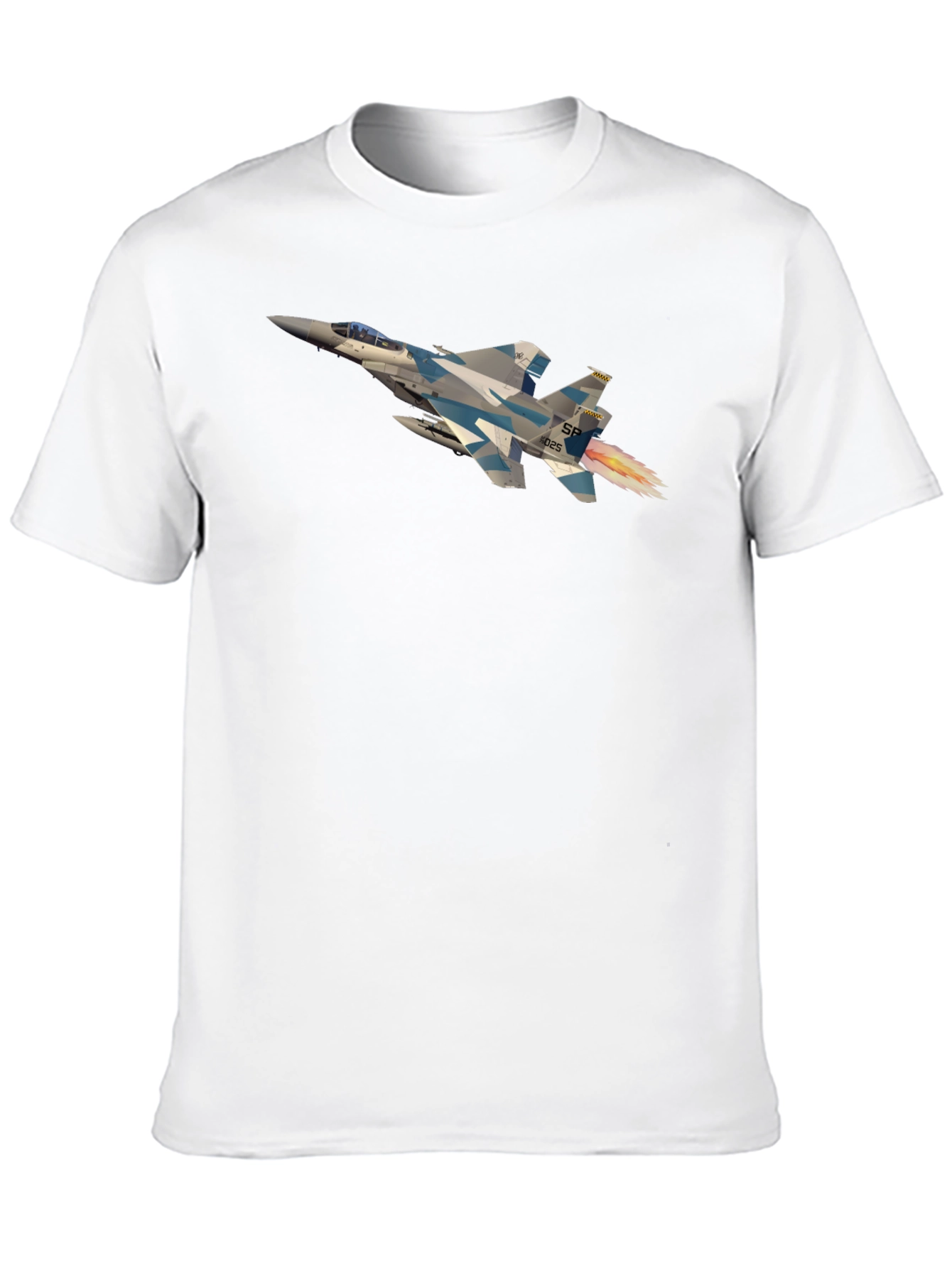 Black Jet Fighter Graphic Tee - Black Crew Neck view 10