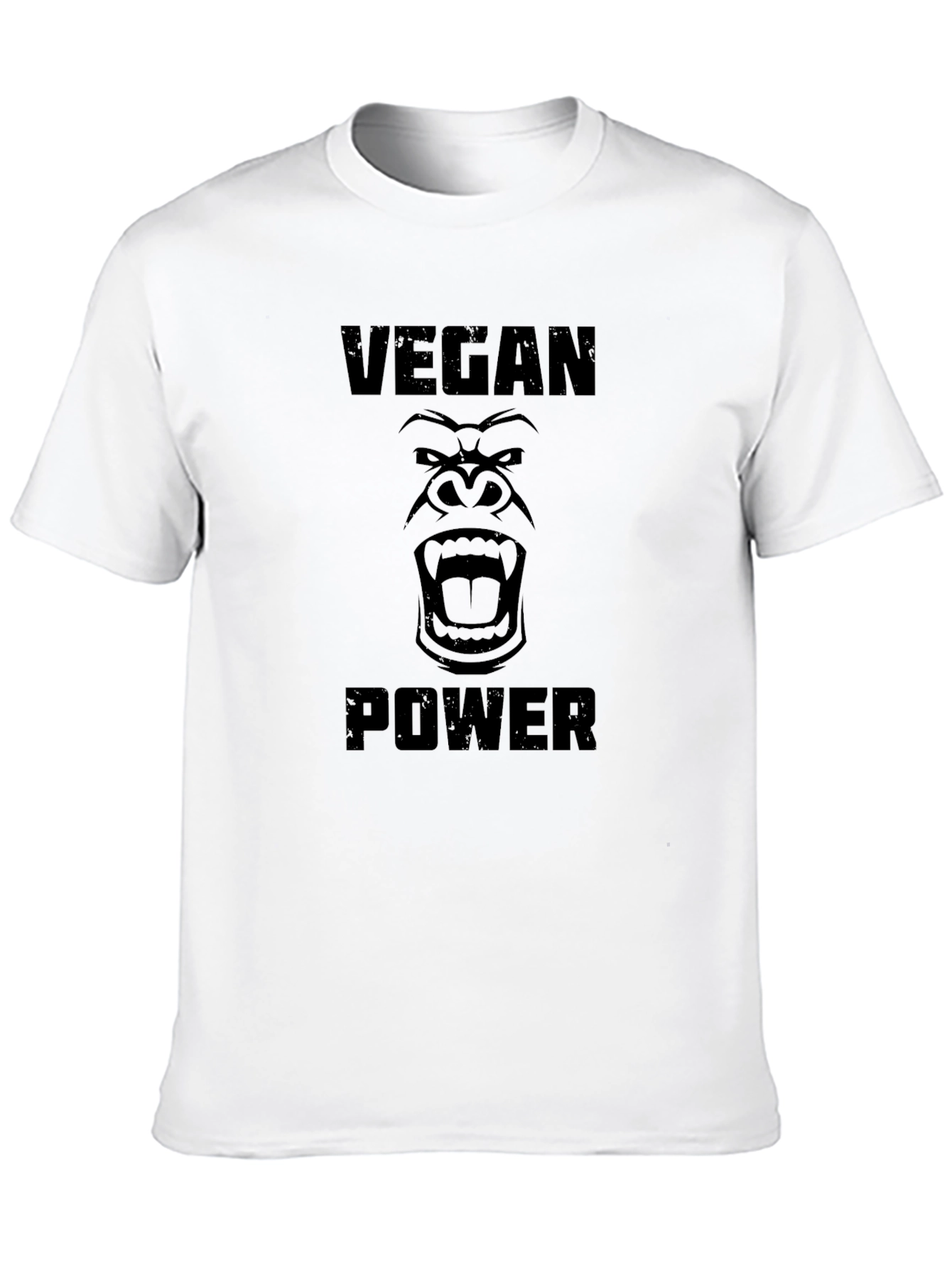 Vegan Power Gorilla Graphic Tee - Black - 10