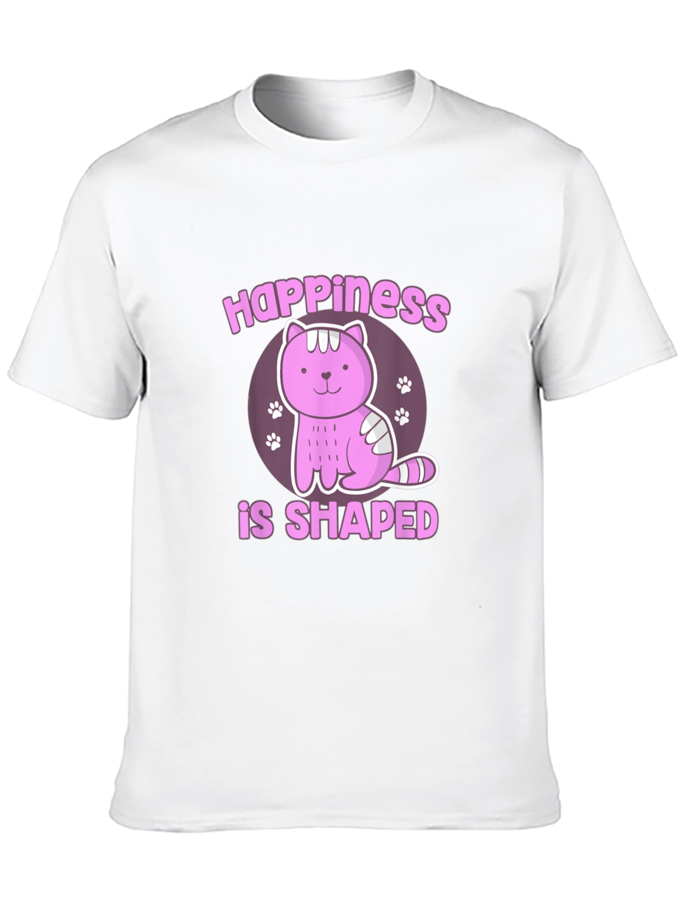 Black Happiness Shaped Cat T-Shirt view 10