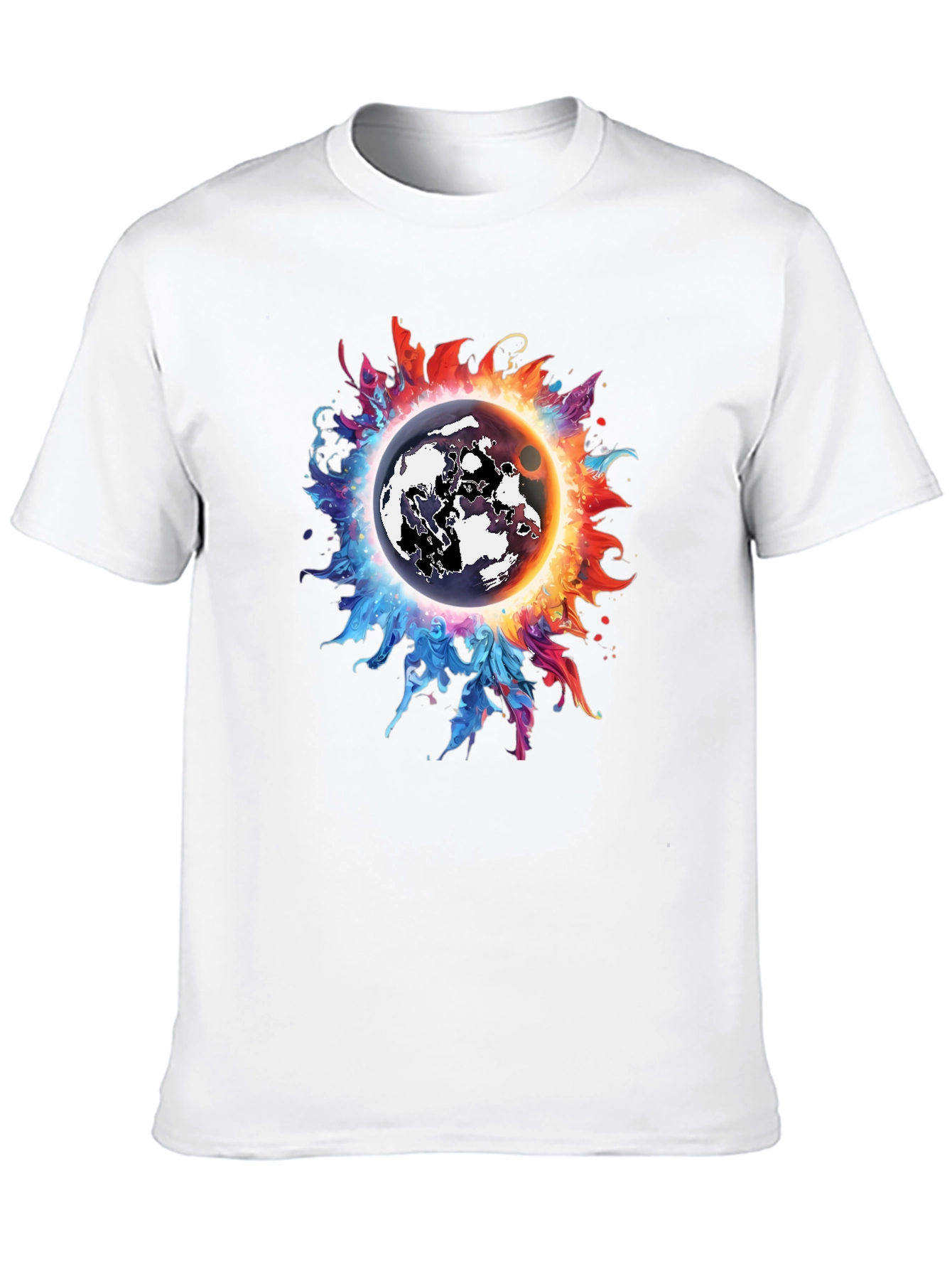 Black Cosmic Eclipse Graphic Tee - Black T-Shirt view 10