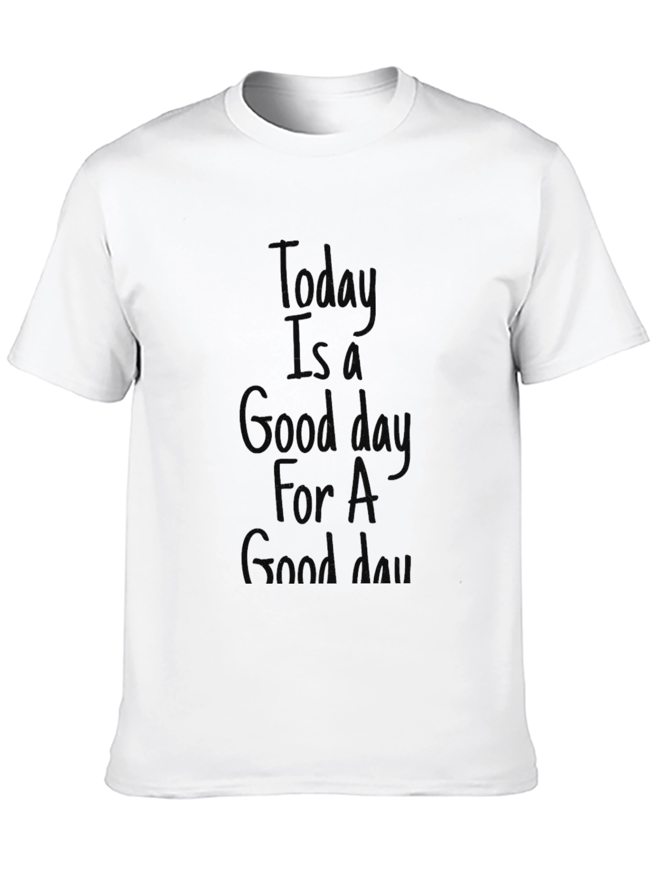 Black Good Day Graphic T-Shirt - Unisex Crew Neck view 10