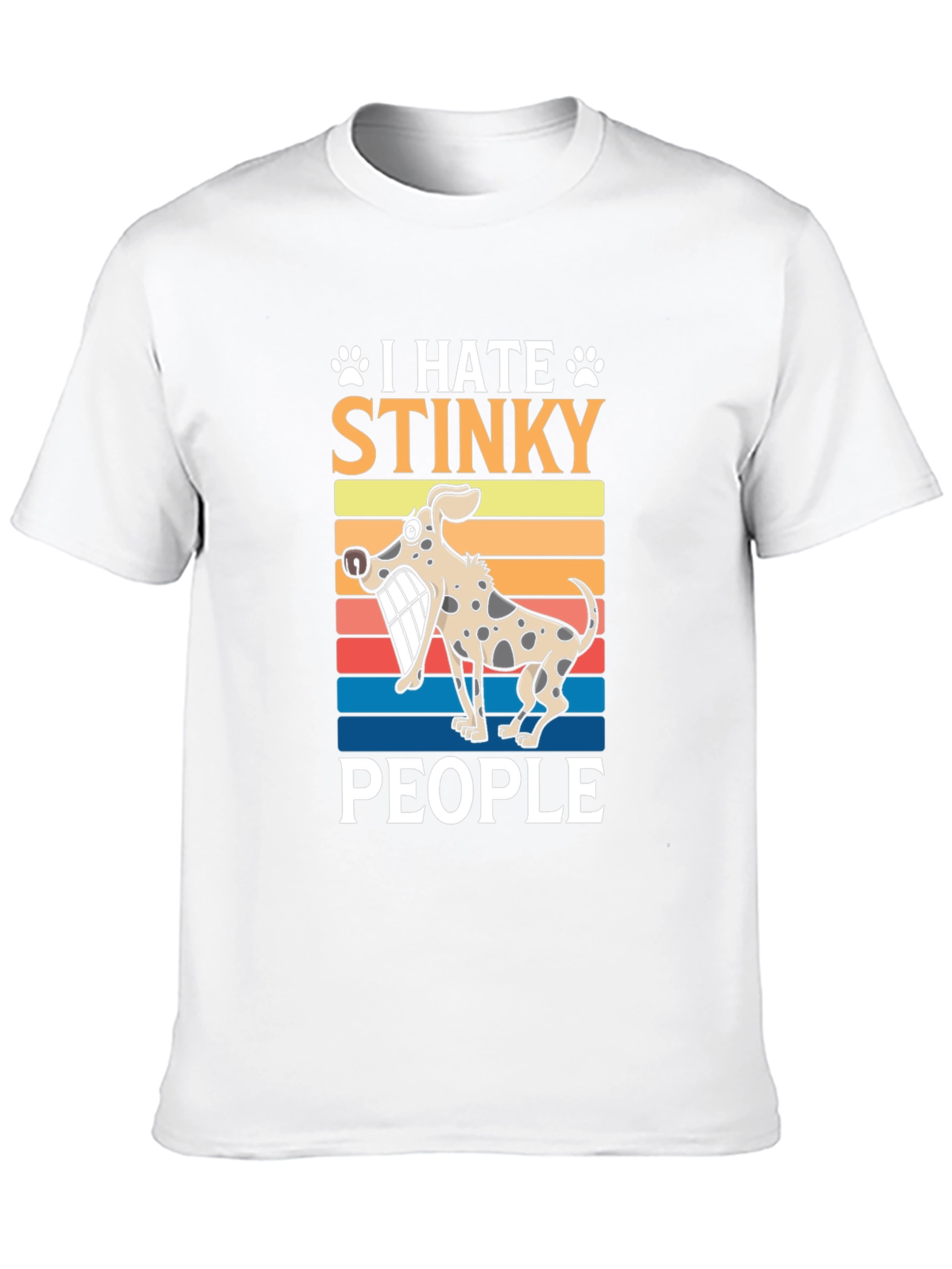 Black I Hate Stinky People Graphic Tee - Dog Lover T-Shirt view 10