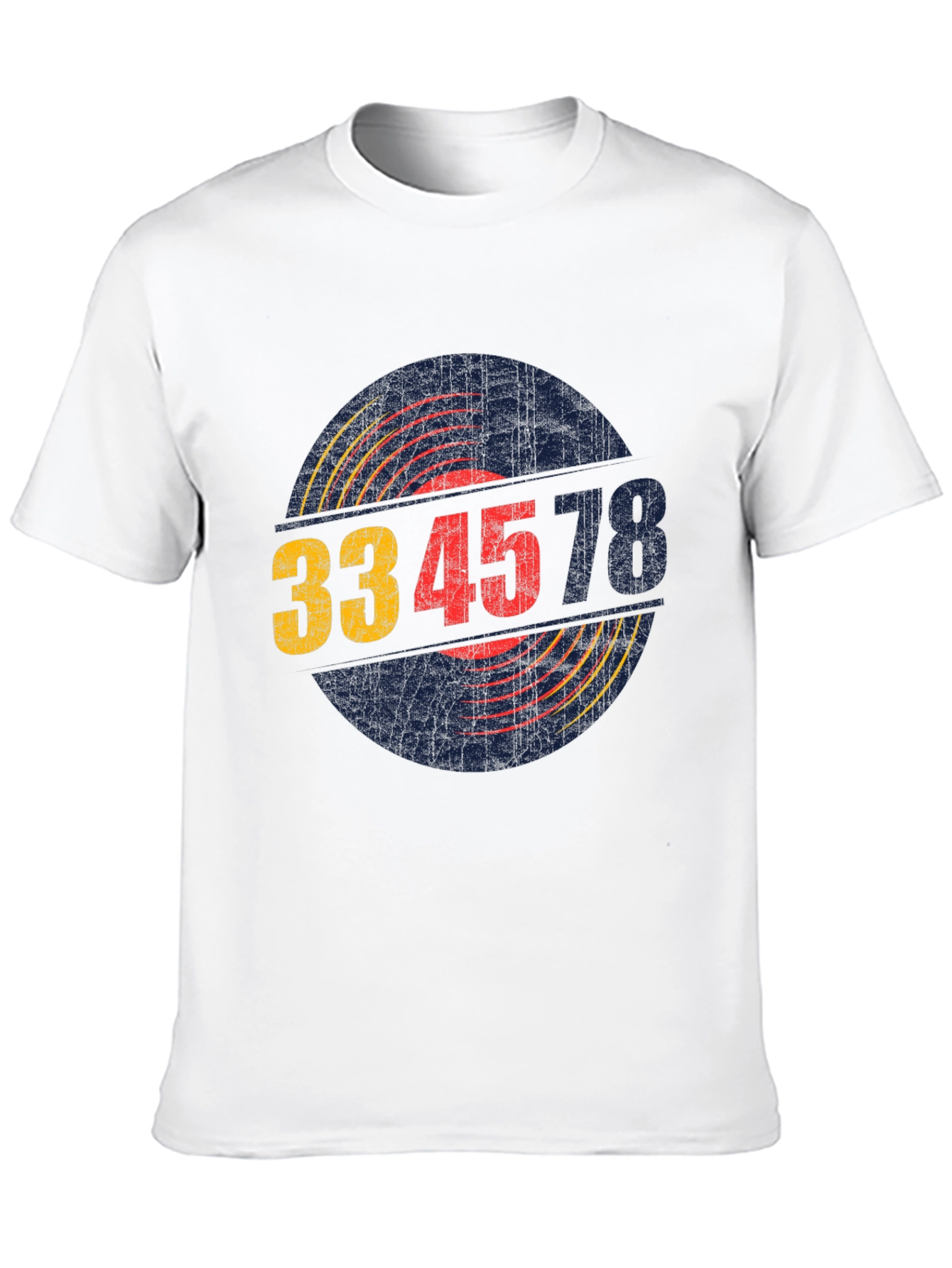 Black Vintage Record Player Speed T-Shirt view 10