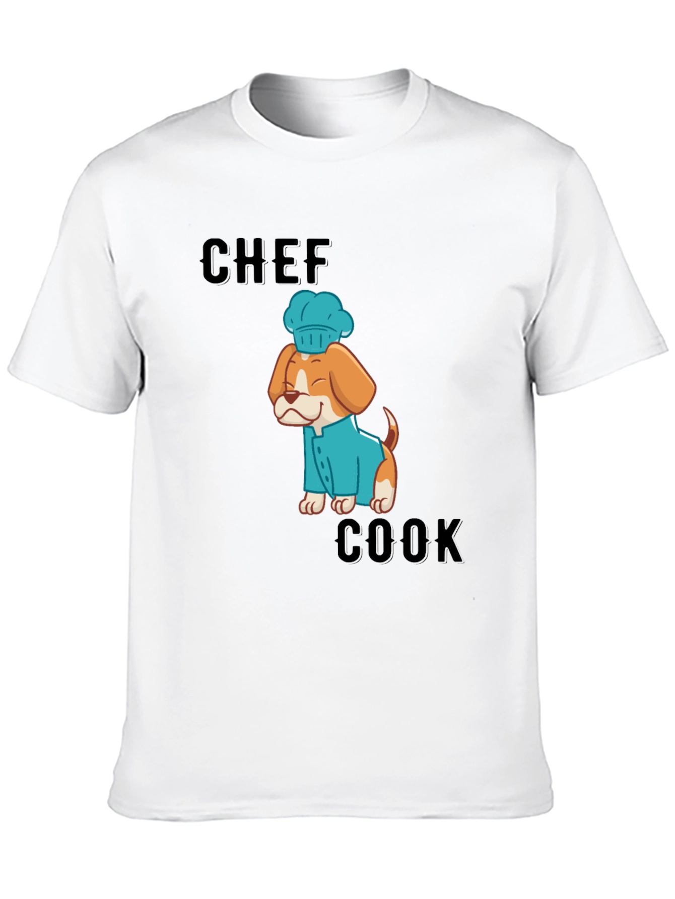 Black Chef Cook Dog T-Shirt: Cute Culinary Canine Tee view 10