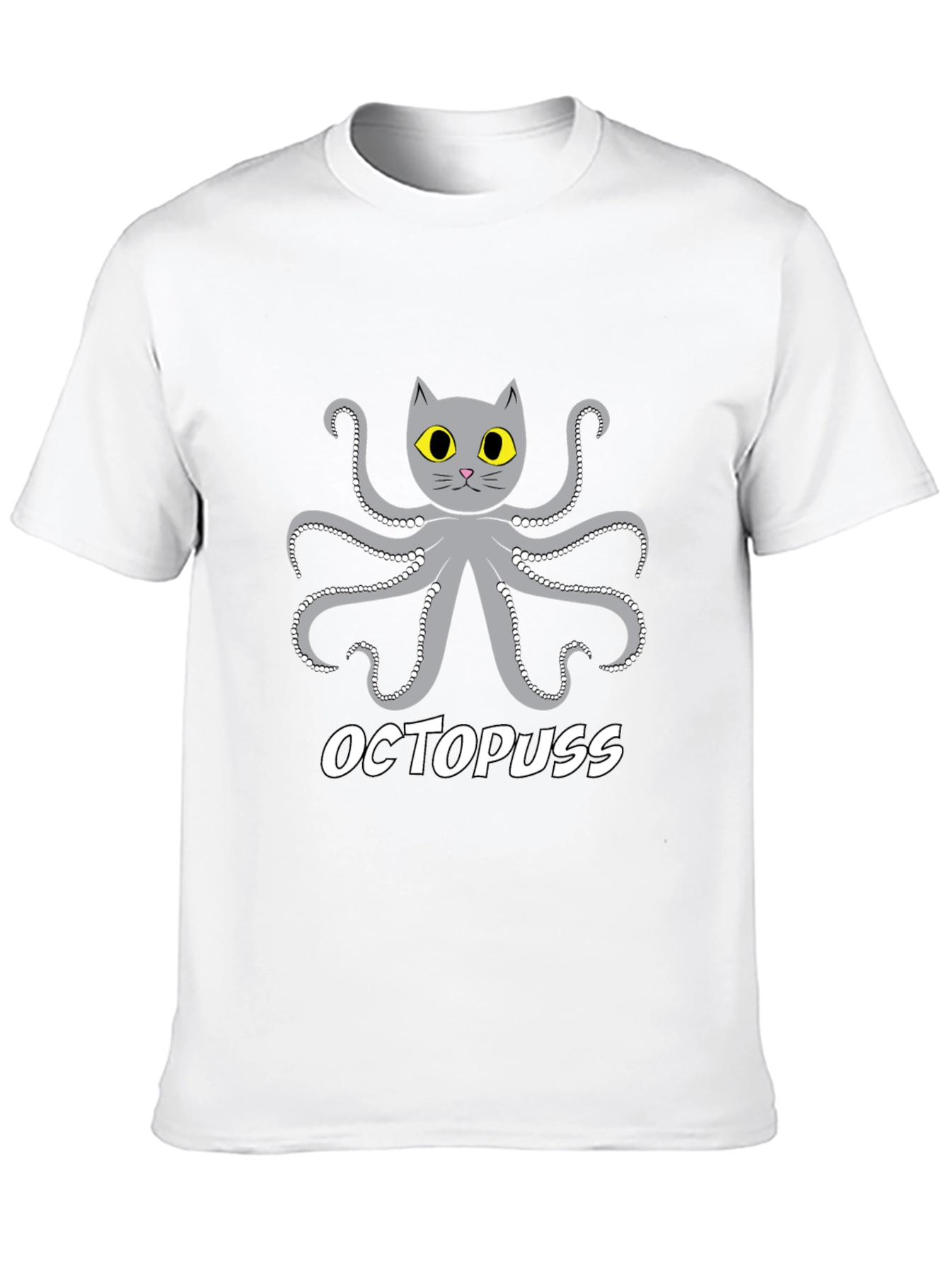 Black Octopuss Funny Graphic T-Shirt view 10