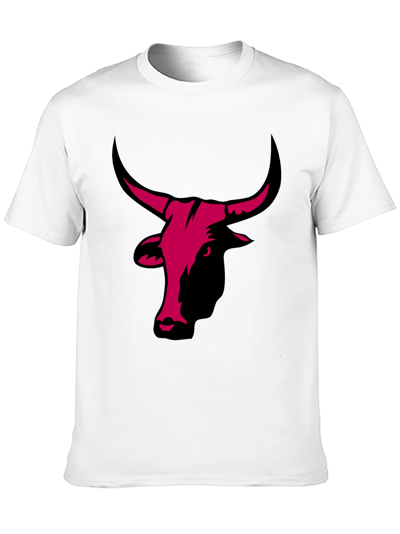 Bull Head Graphic Print Black T-Shirt - 10
