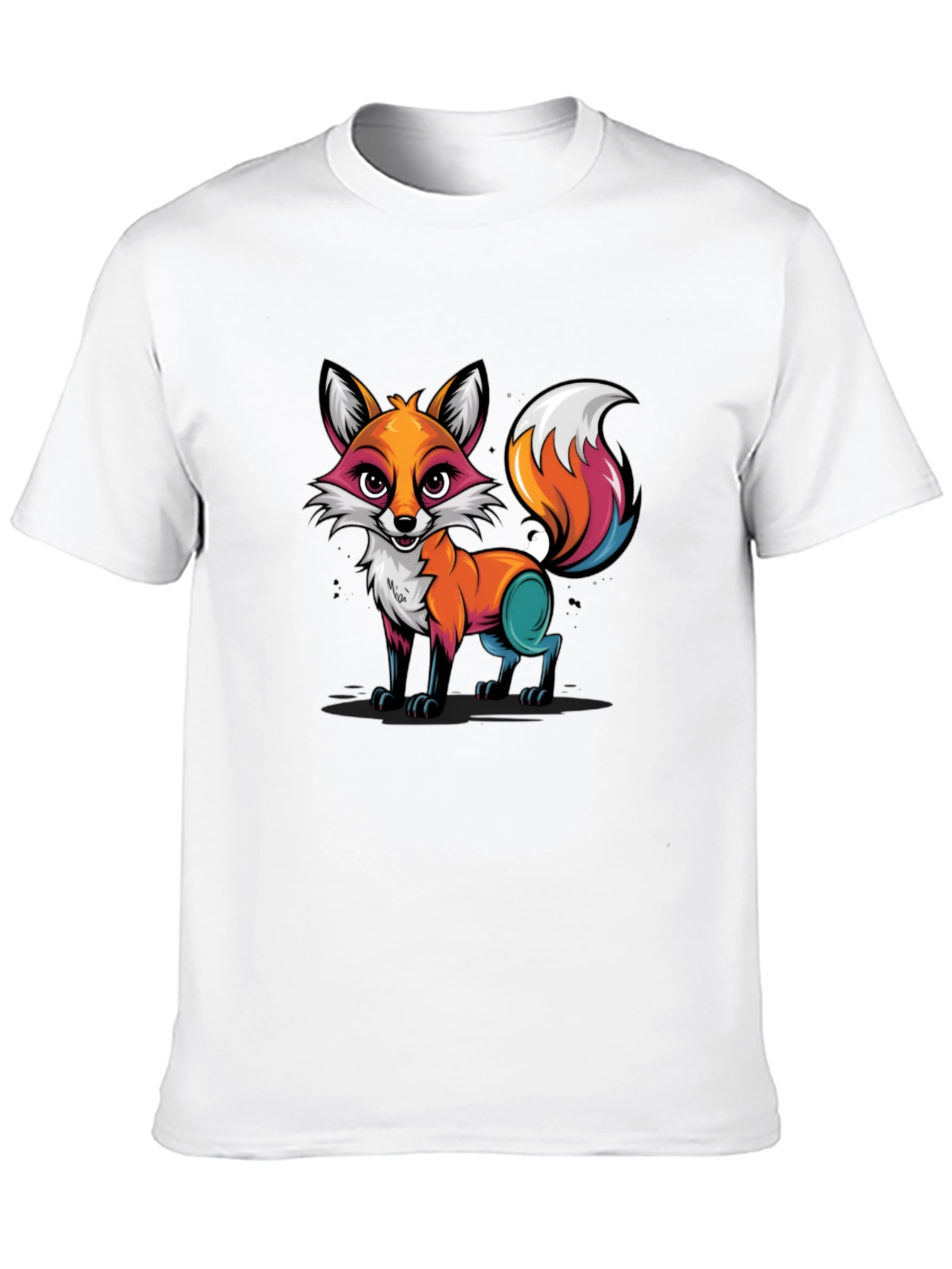Black Fox Graphic T-Shirt - Unique Colorful Design view 10
