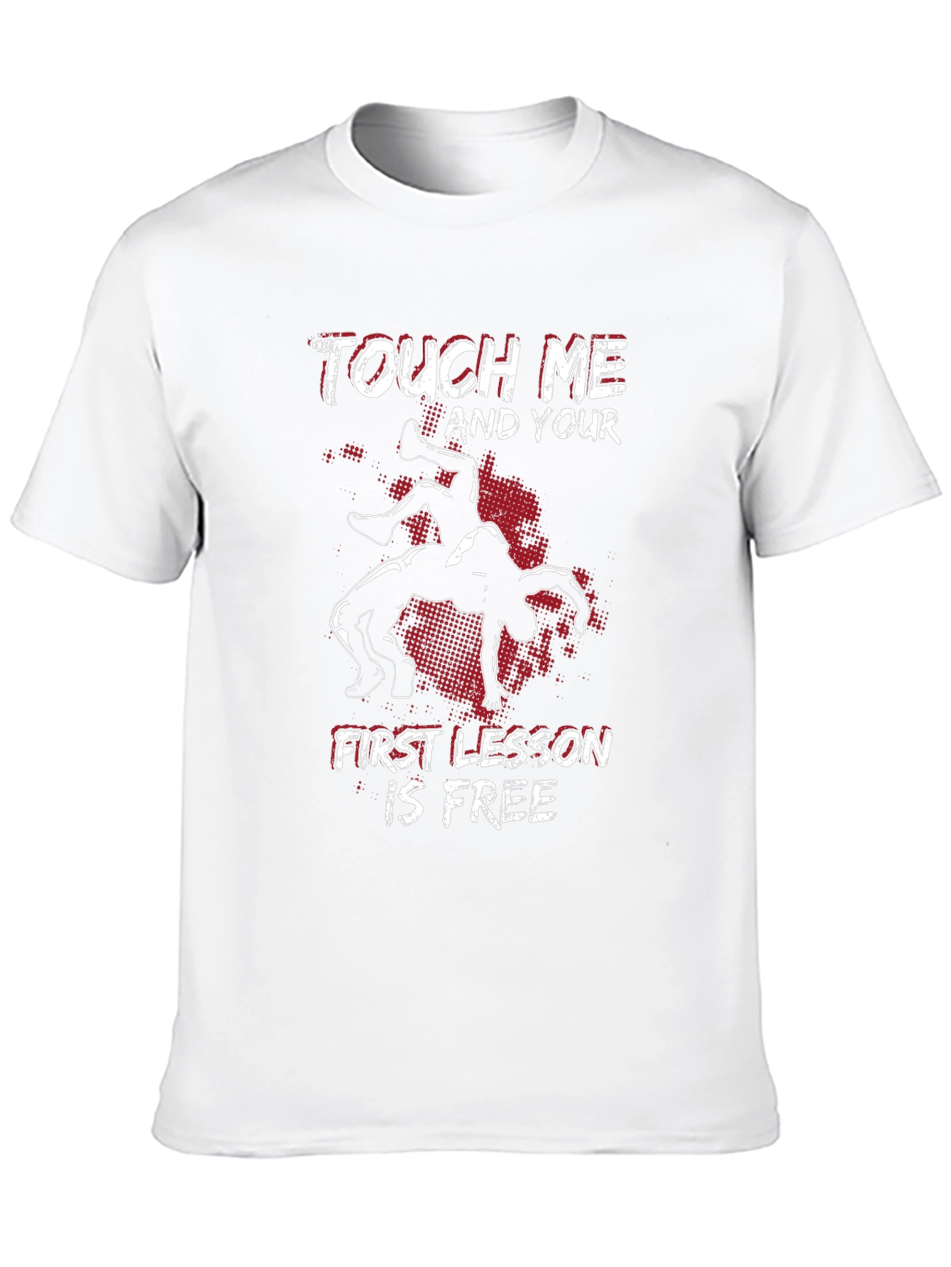 Black Touch Me Wrestling Graphic Tee view 10